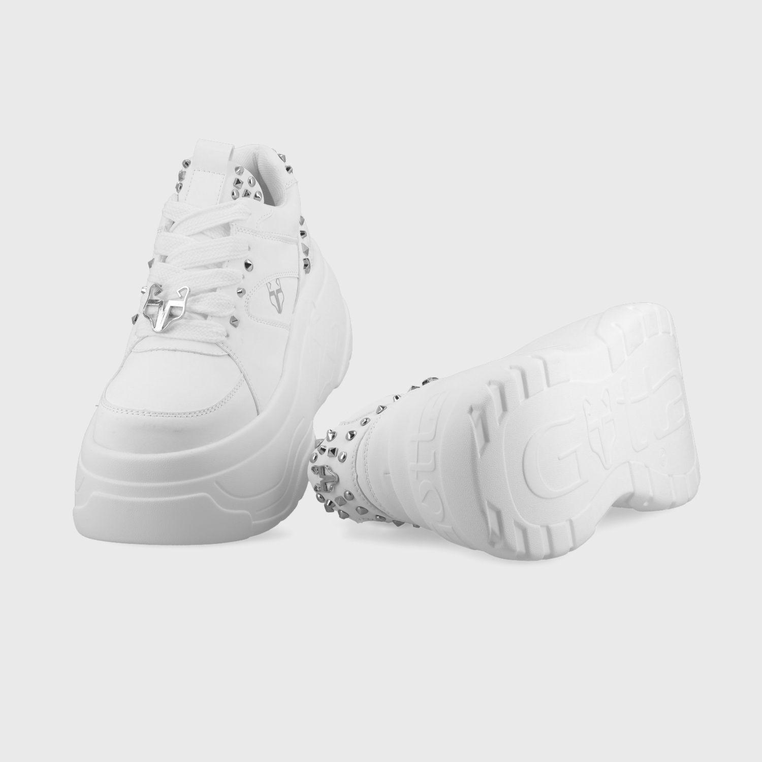 Zapatilla Plataforma Blanca  Mujer 43062 Gotta-6