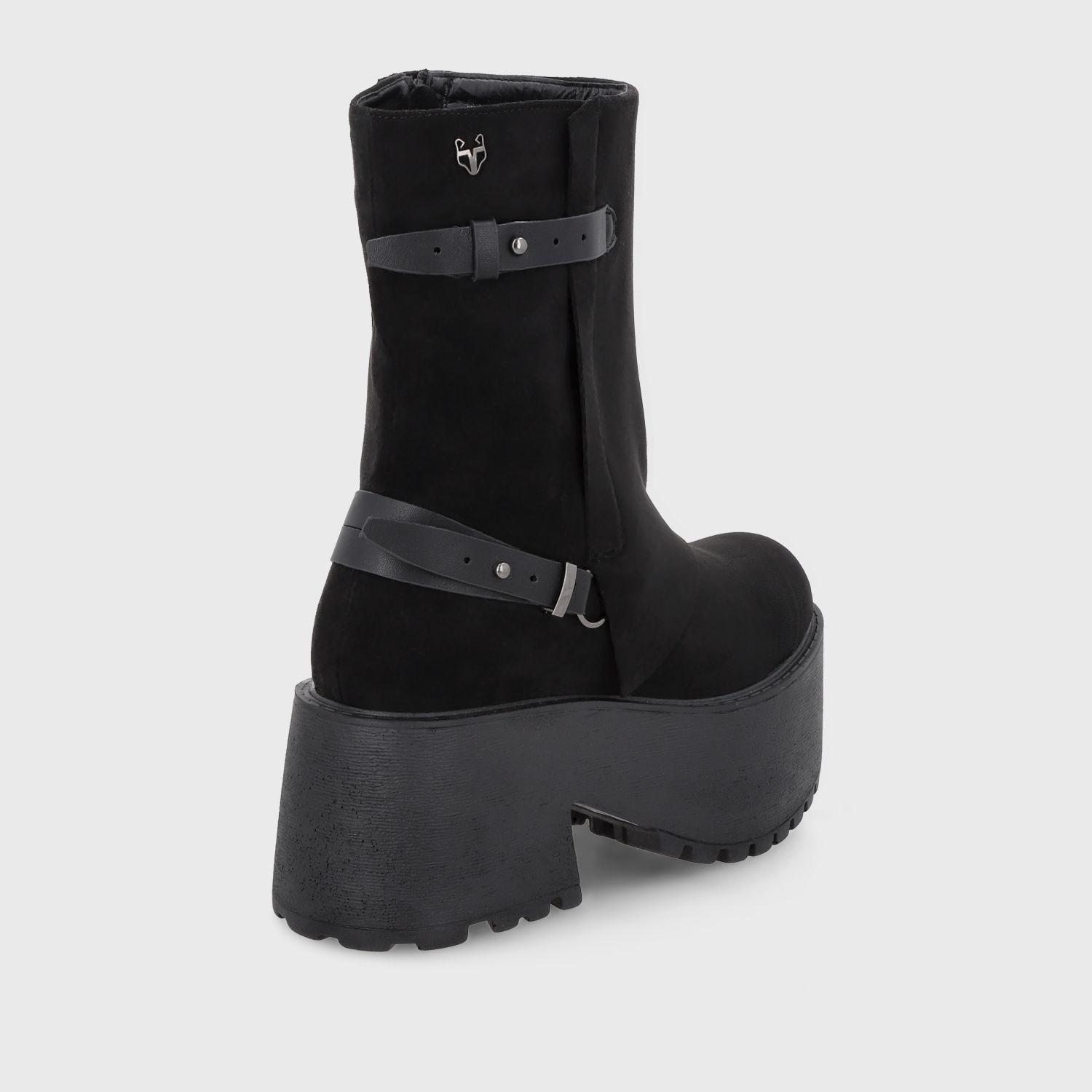 Botin Plataforma Negro Mujer 15179 Gotta-4