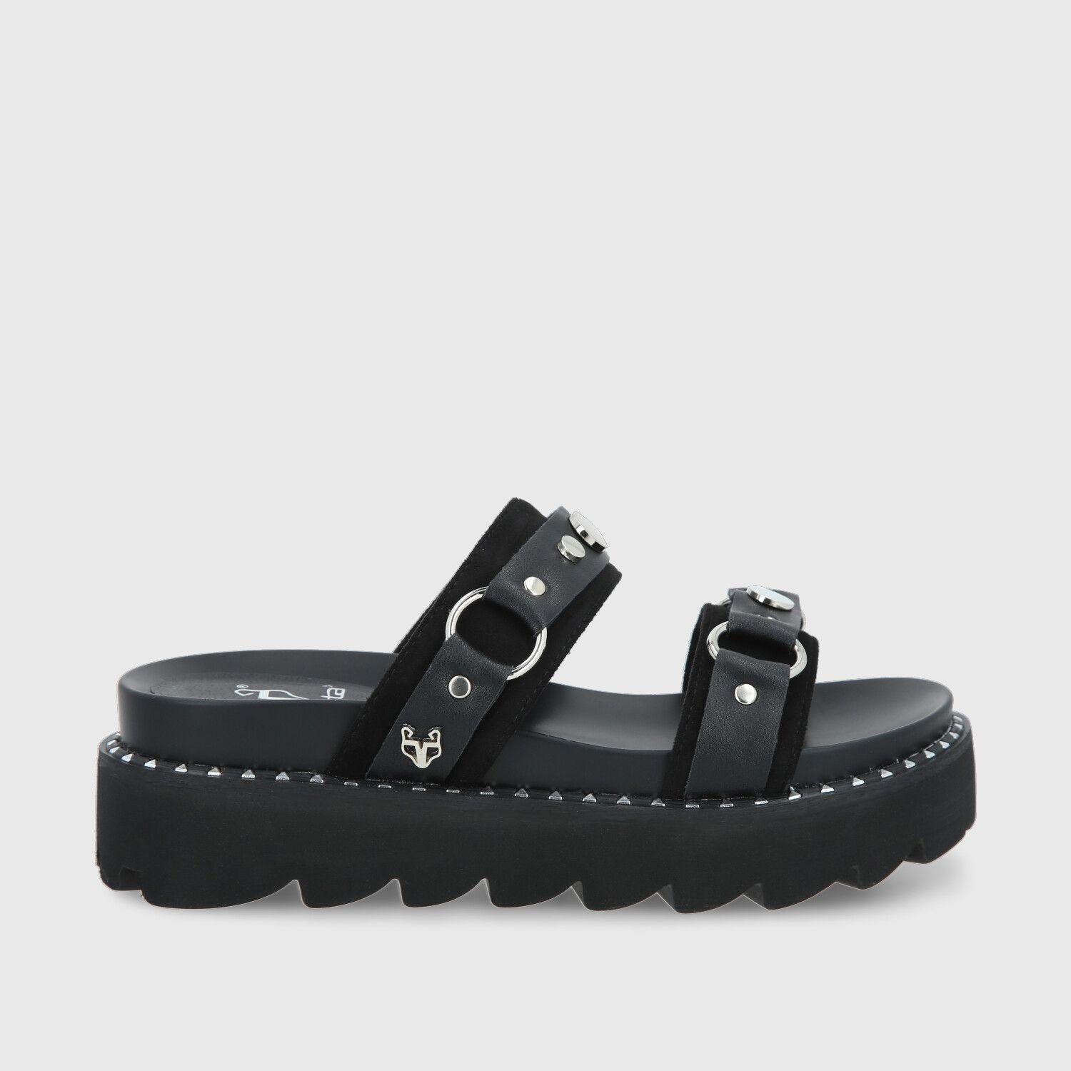 Sandalia Negra Mujer 1573B Gotta-0
