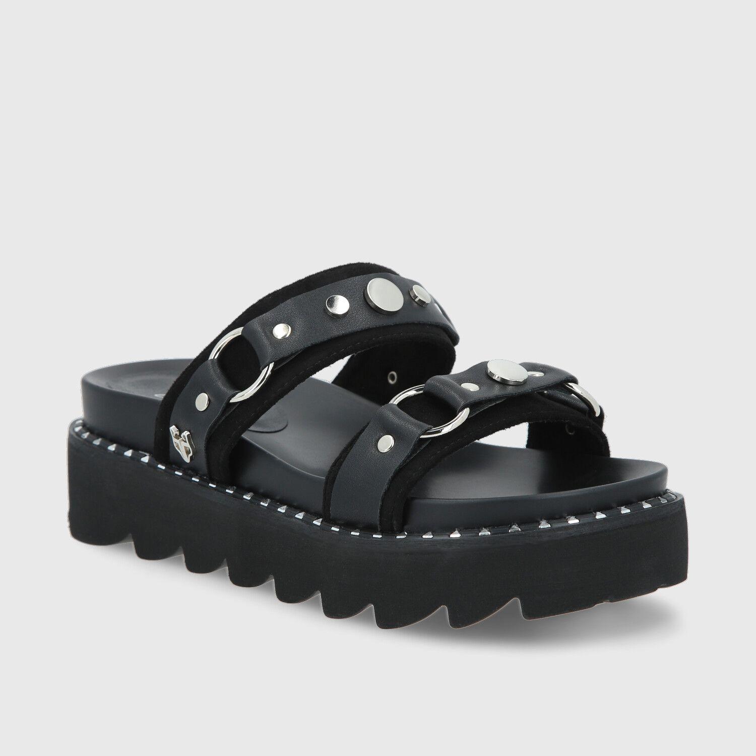 Sandalia Negra Mujer 1573B Gotta-1