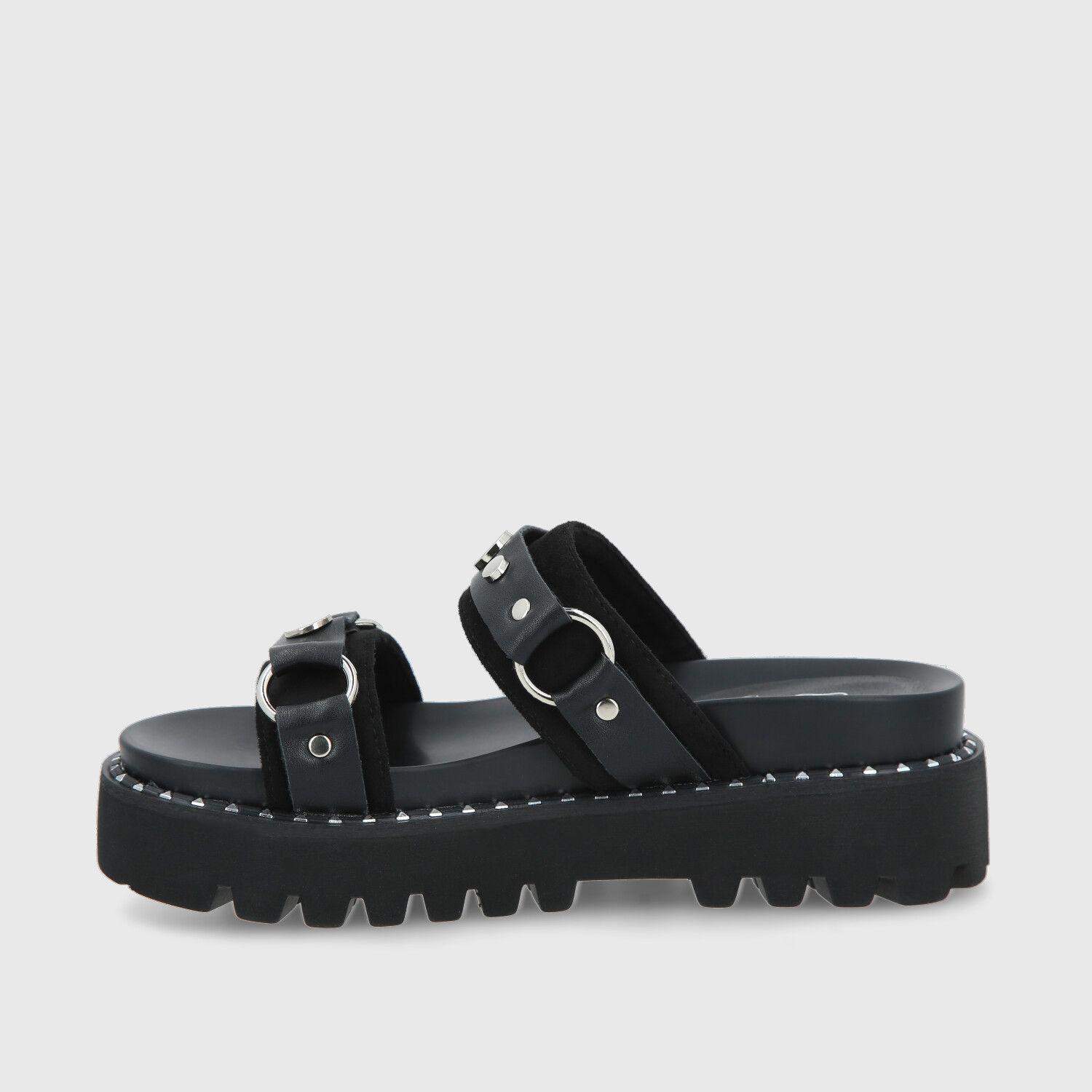 Sandalia Negra Mujer 1573B Gotta-3