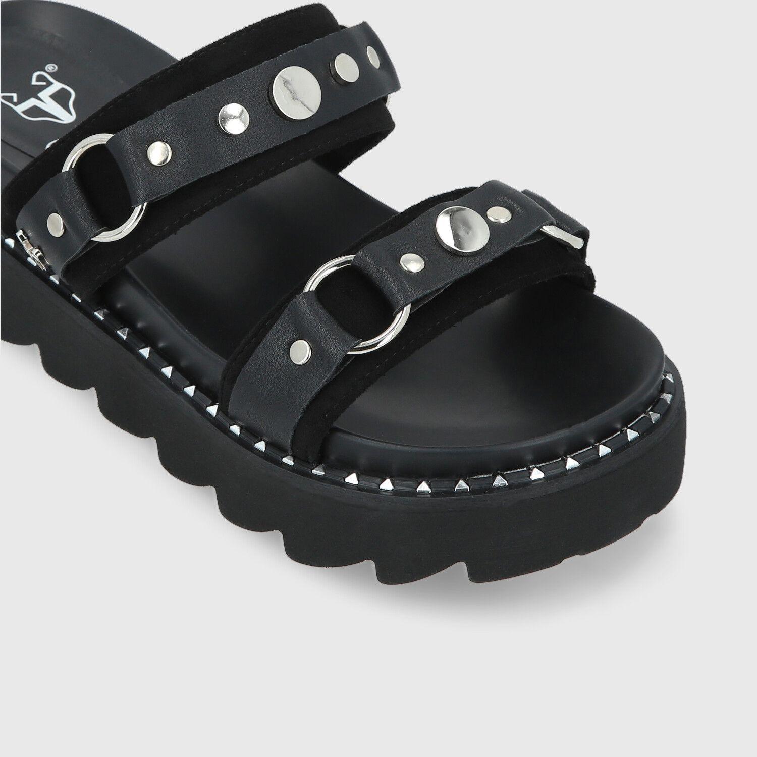 Sandalia Negra Mujer 1573B Gotta-5