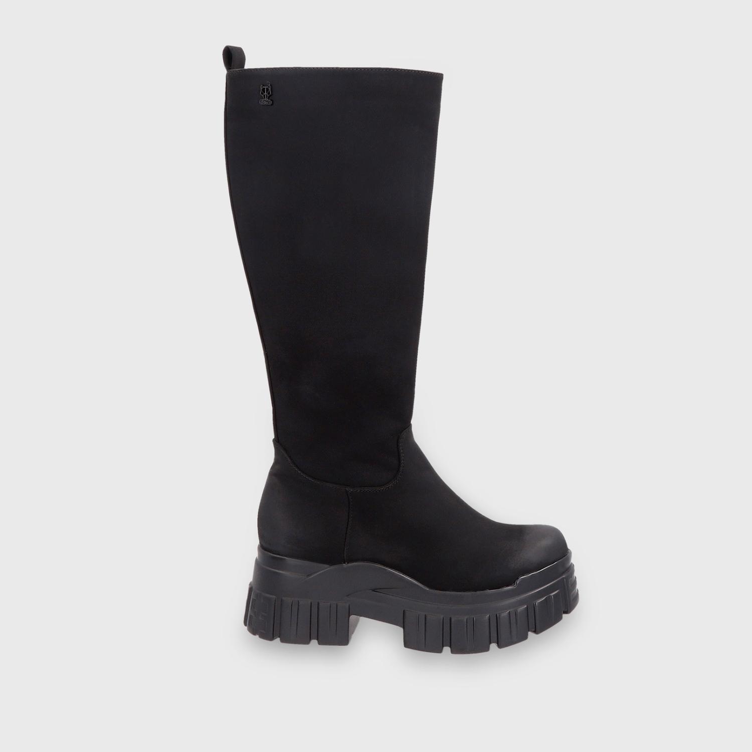 Bota Plataforma Negra Mujer 25661 Gotta-0