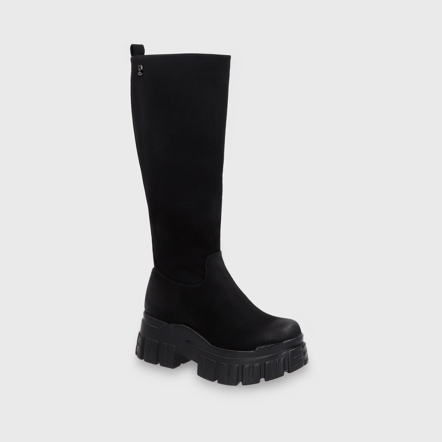 Bota Plataforma Negra Mujer 25661 Gotta-1
