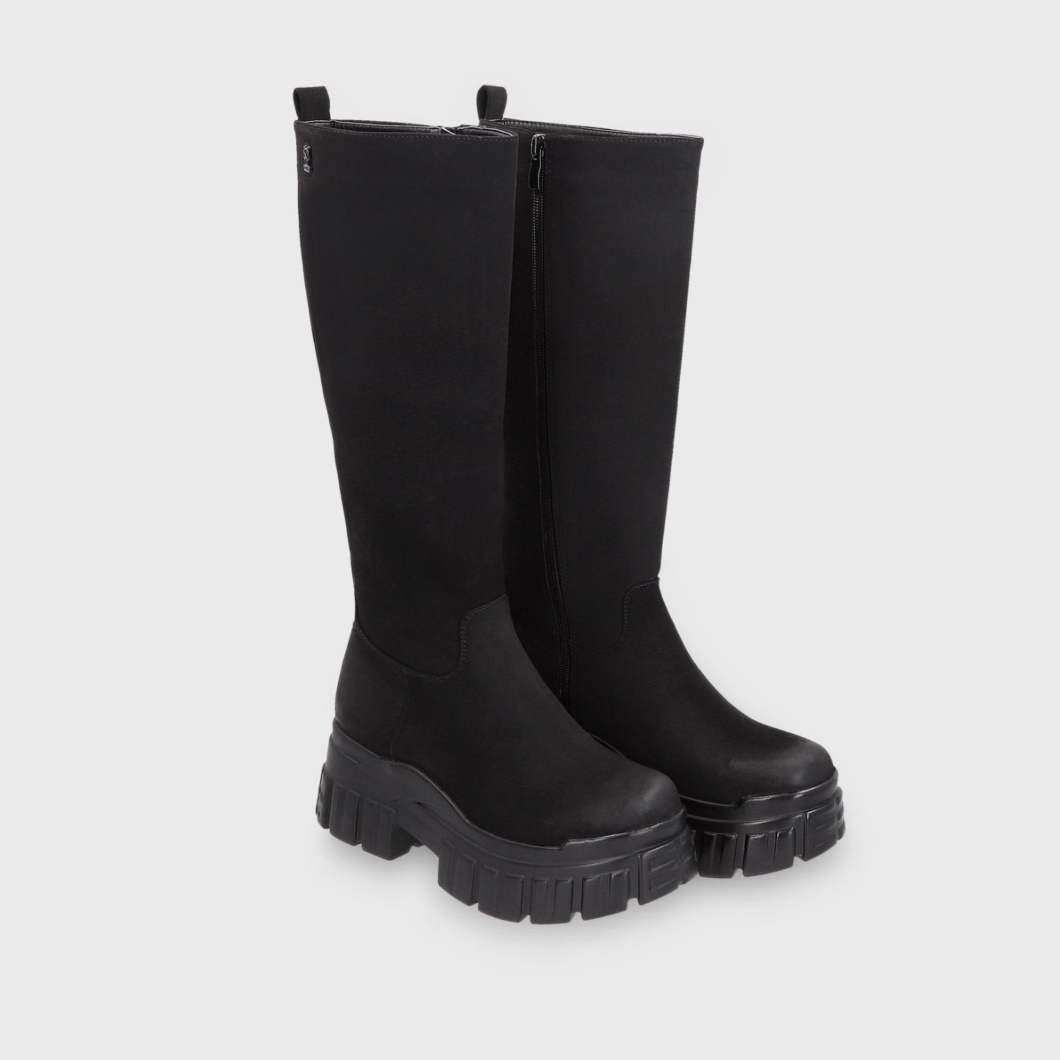 Bota Plataforma Negra Mujer 25661 Gotta-2
