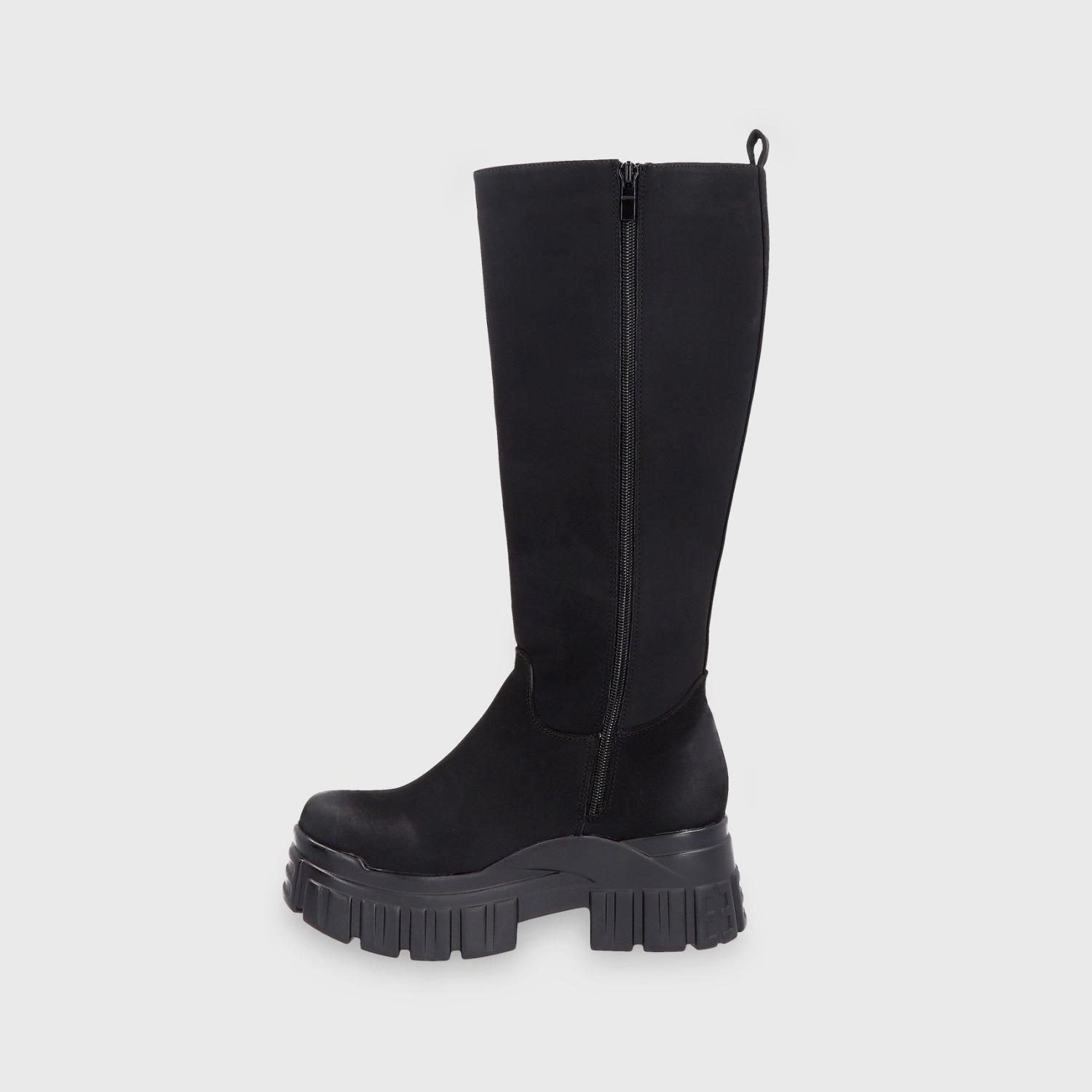 Bota Plataforma Negra Mujer 25661 Gotta-3