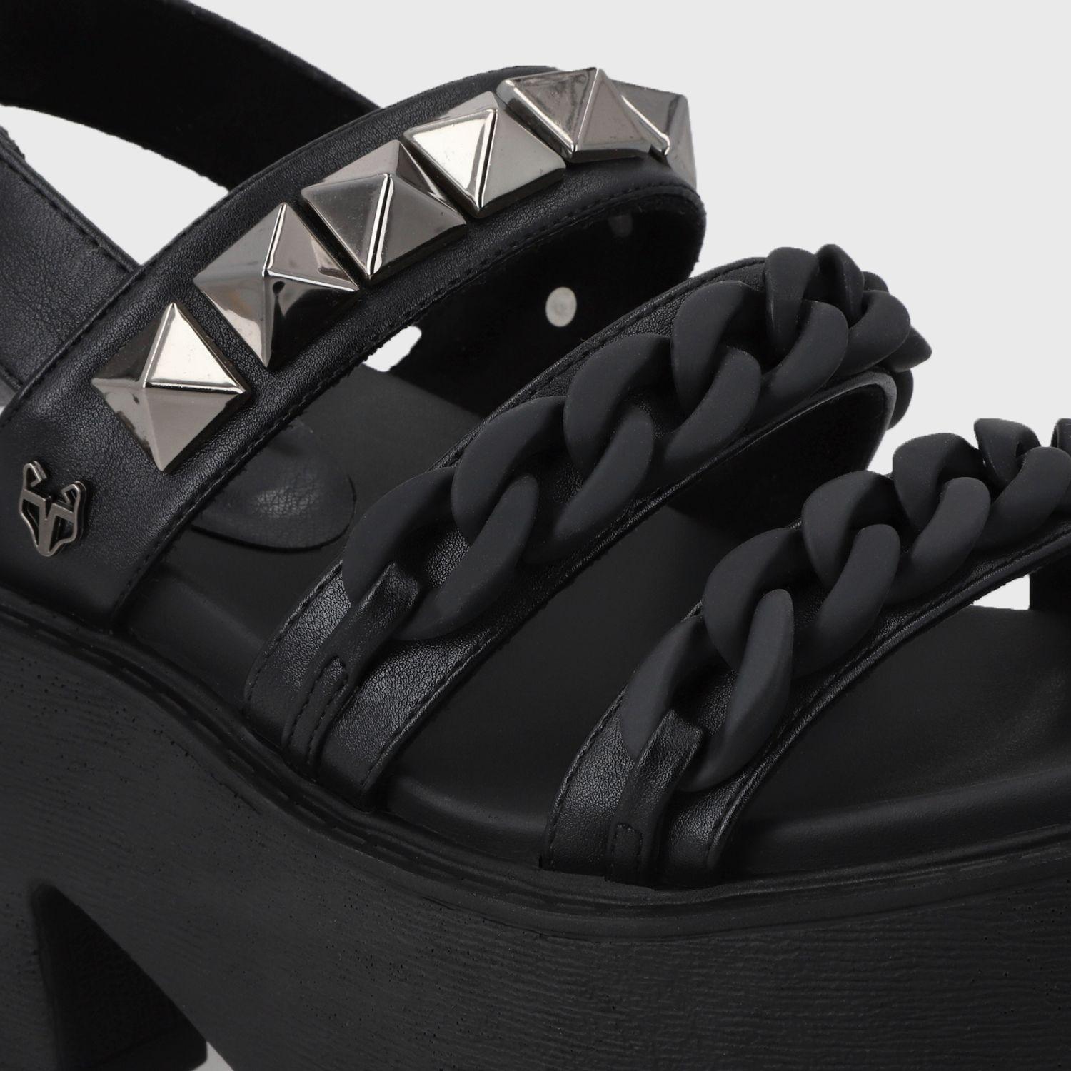 Sandalia Plataforma Negra Mujer 15675 Gotta-5