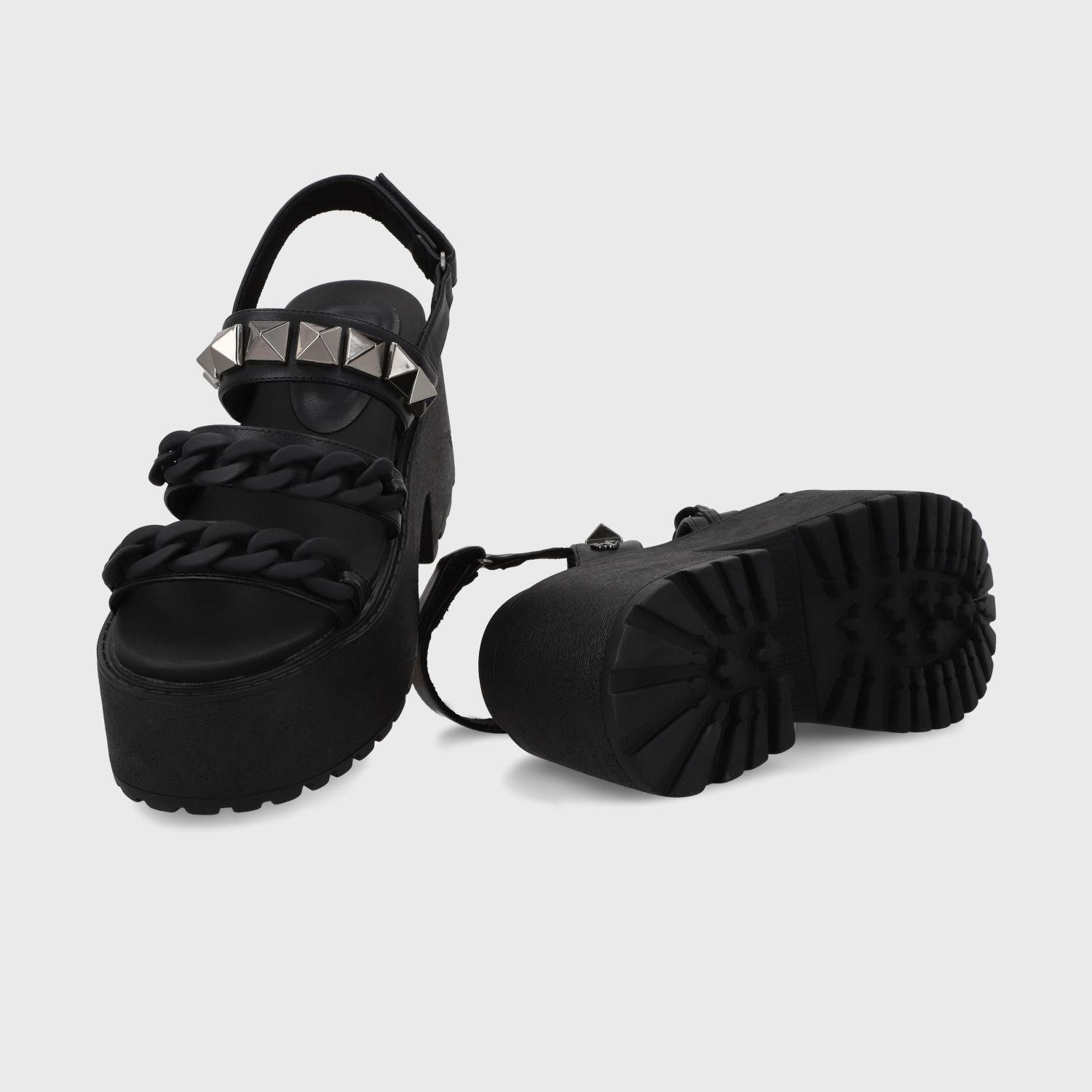 Sandalia Plataforma Negra Mujer 15675 Gotta-6