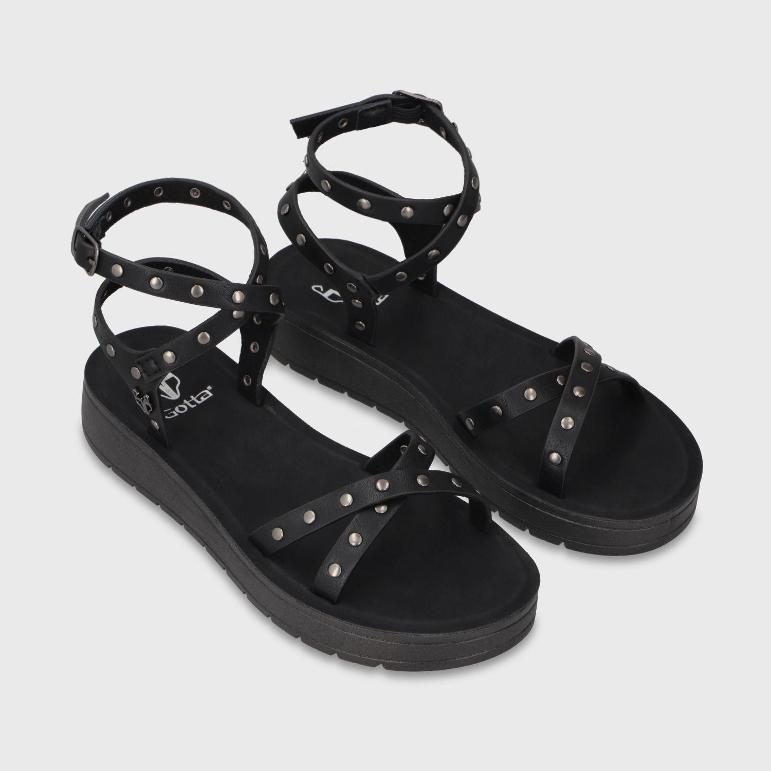 Sandalia Negra Mujer 65690 Gotta-2