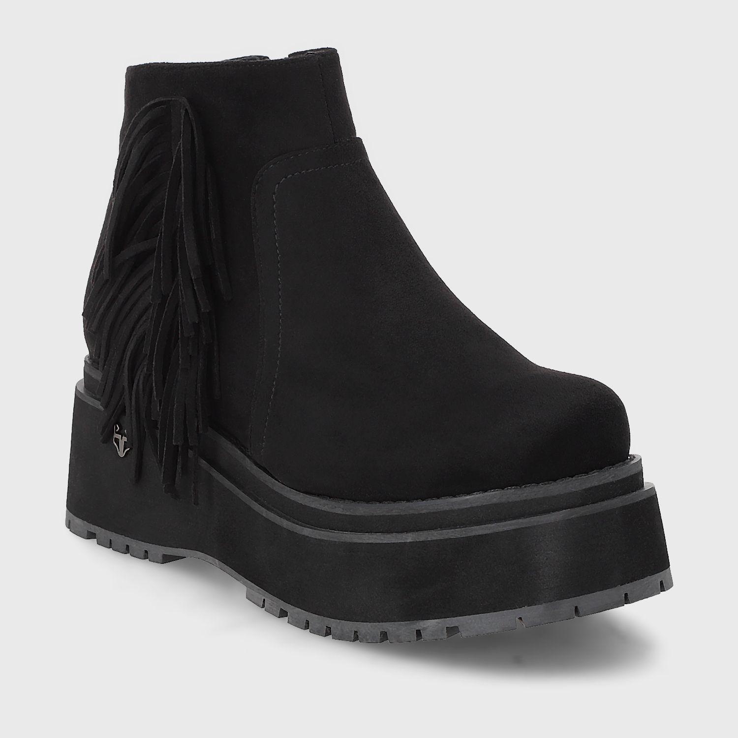 Botin Plataforma Negro Mujer 1509A Gotta-1