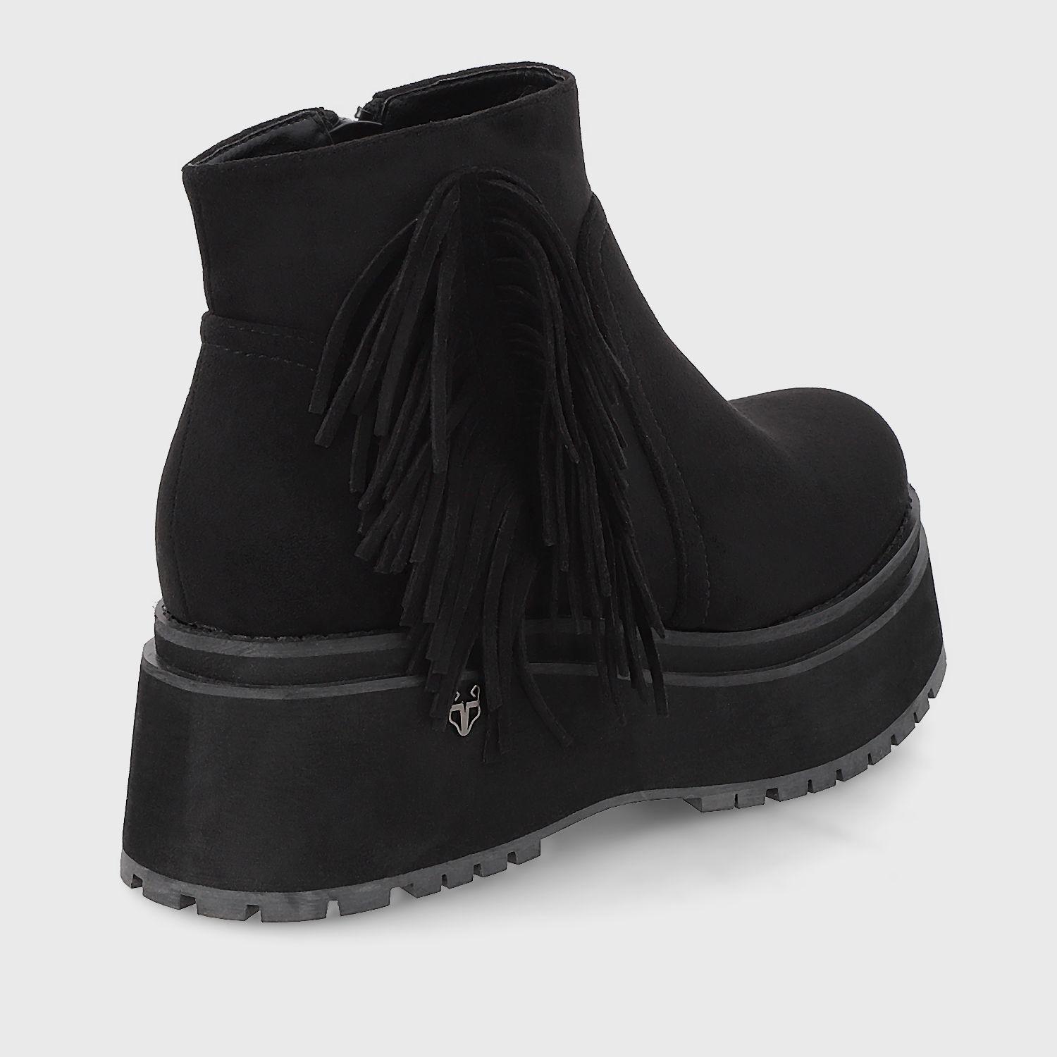 Botin Plataforma Negro Mujer 1509A Gotta-4