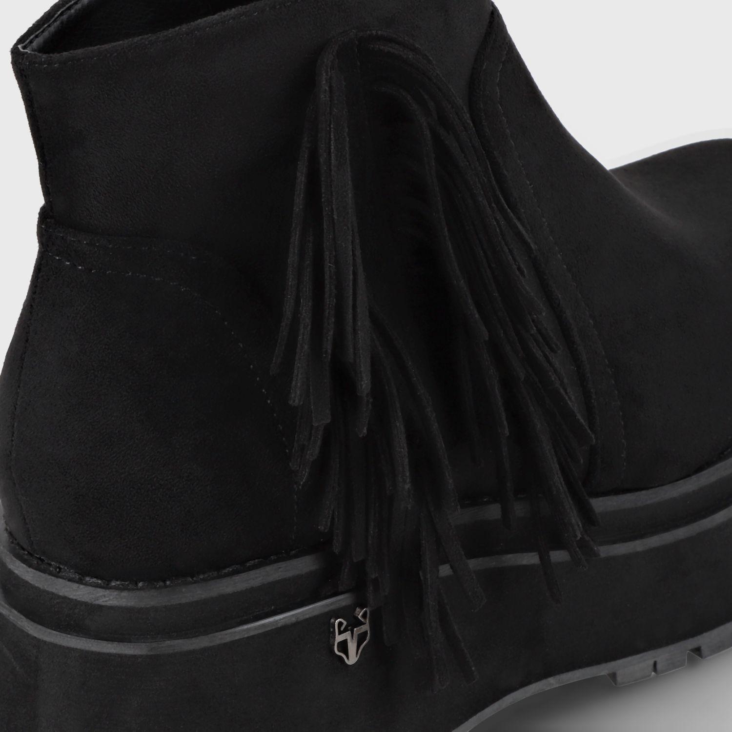 Botin Plataforma Negro Mujer 1509A Gotta-5