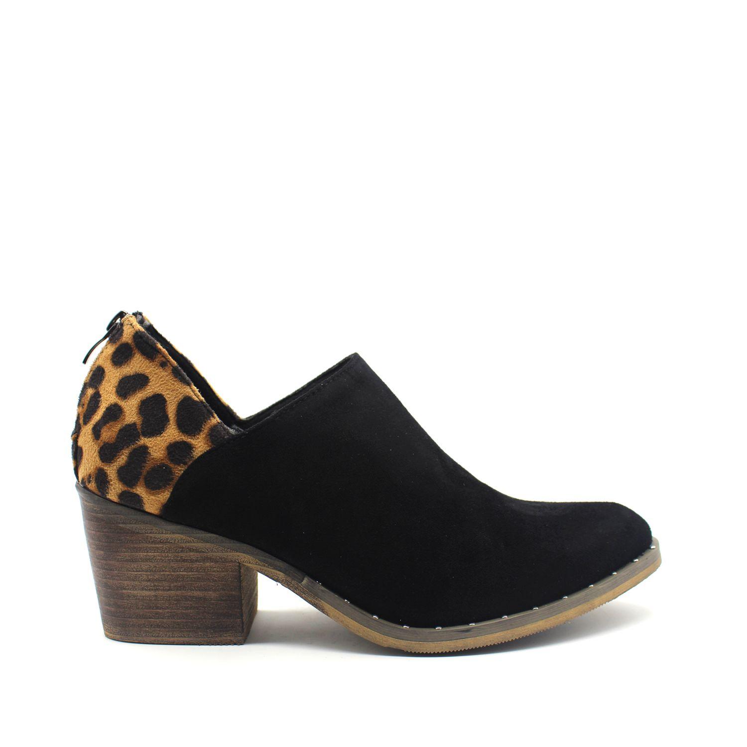ZAPATO NEGRO ANIMAL PRINT C7260-0