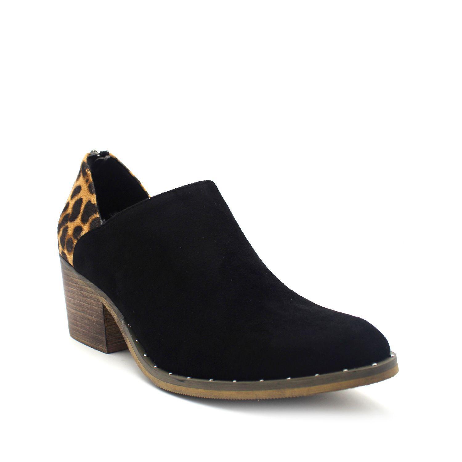 ZAPATO NEGRO ANIMAL PRINT C7260-1