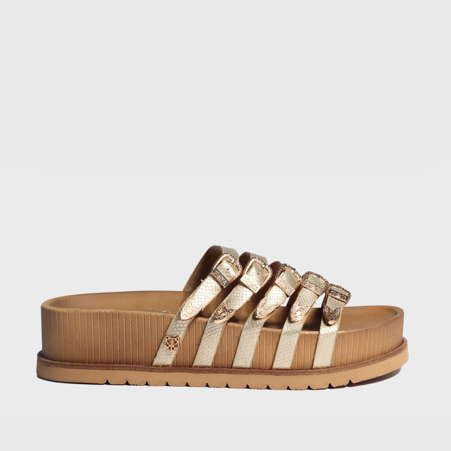 Sandalia Plataforma Dorada Mujer 25290 Gotta-0