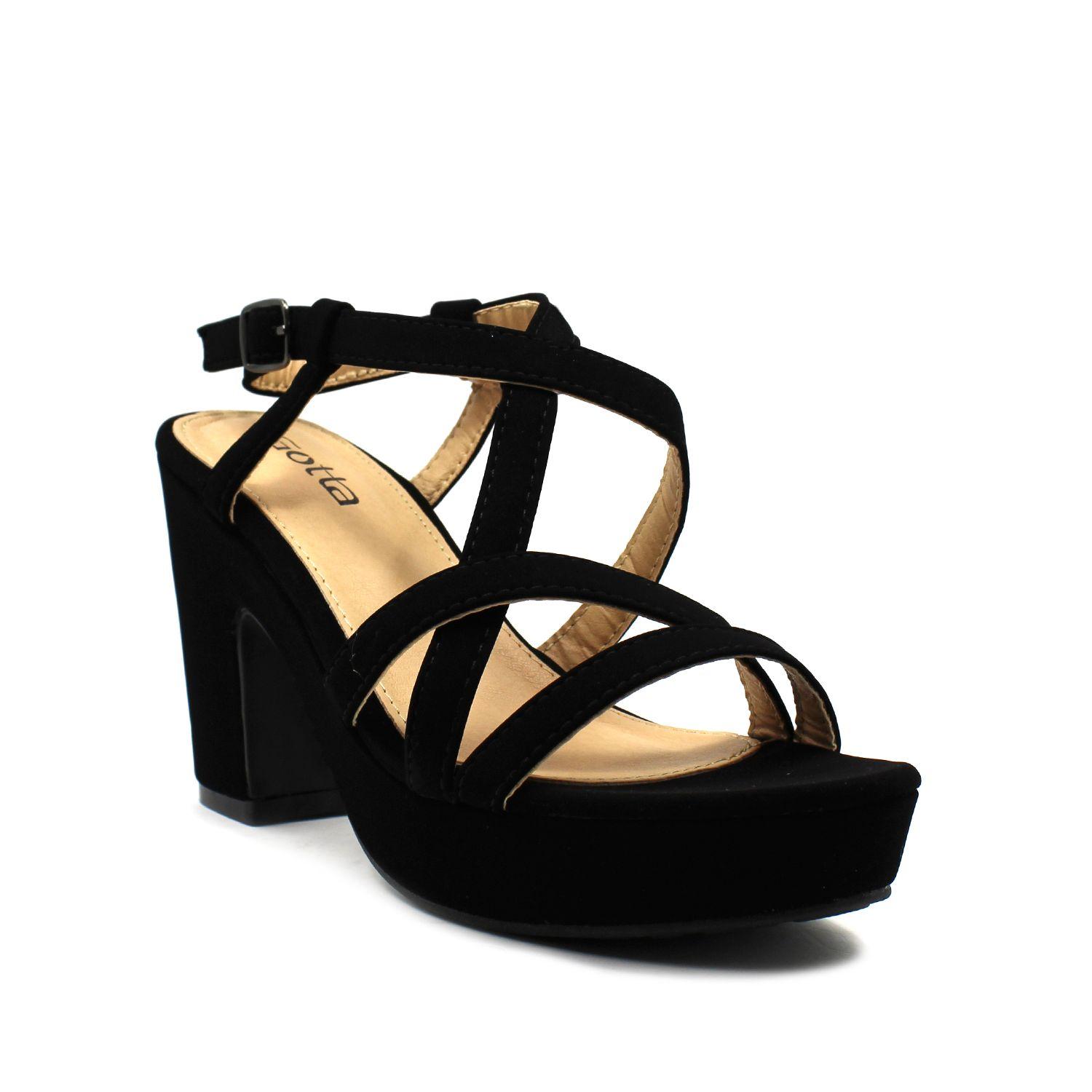 SANDALIA TACO NEGRA 95056-1