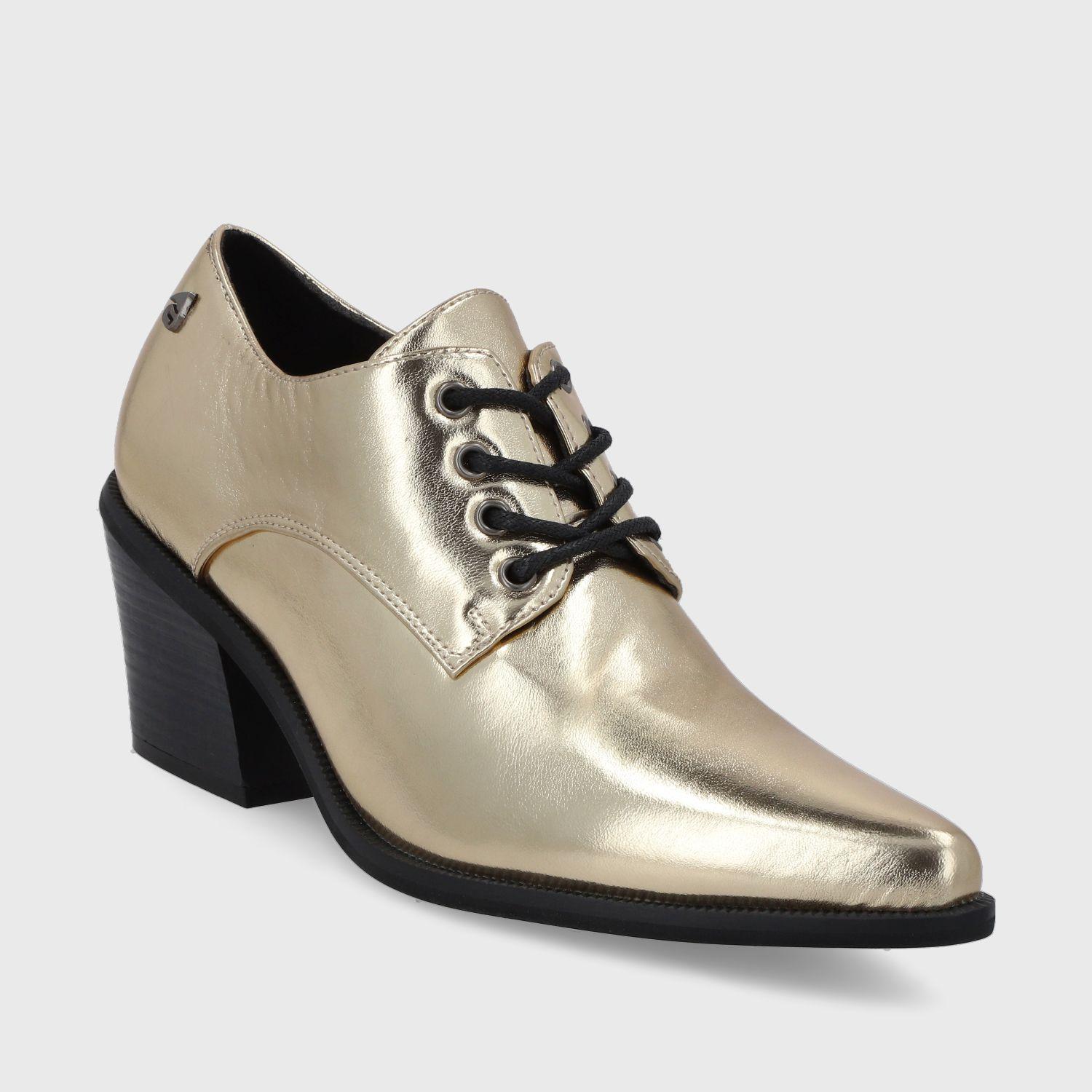 Zapato Taco Dorado Mujer 33763 Gotta-1