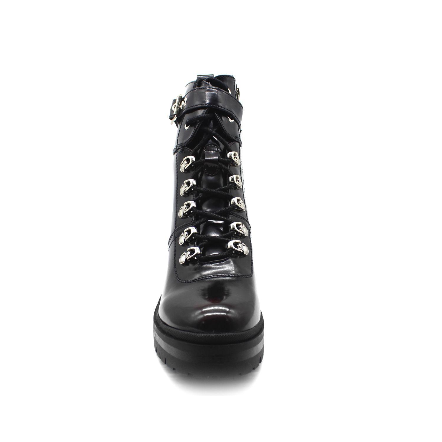 Botín Negro Burdeo Mujer C5213 Gotta-1