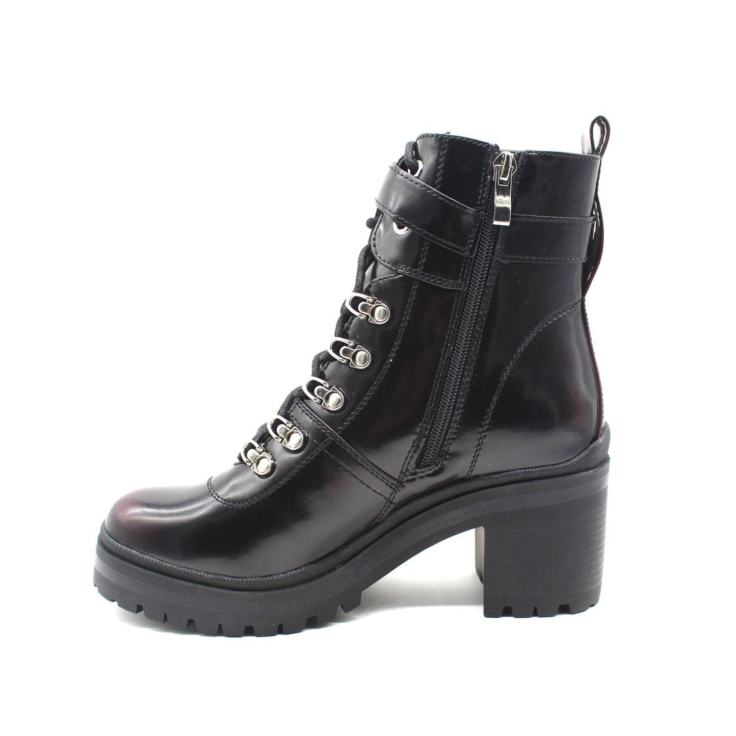 Botín Negro Burdeo Mujer C5213 Gotta-3