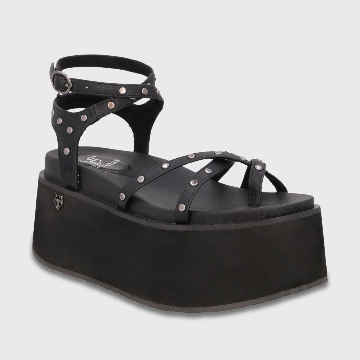 Sandalia Plataforma Negra Mujer 35188 Gotta-1