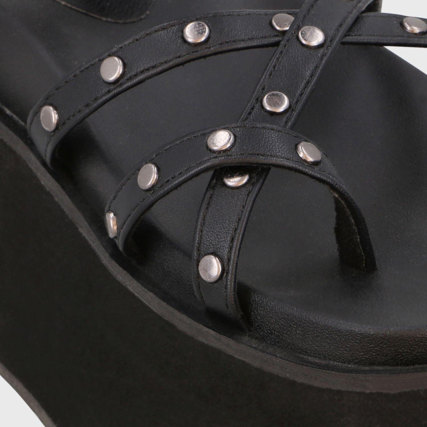 Sandalia Plataforma Negra Mujer 35188 Gotta-5