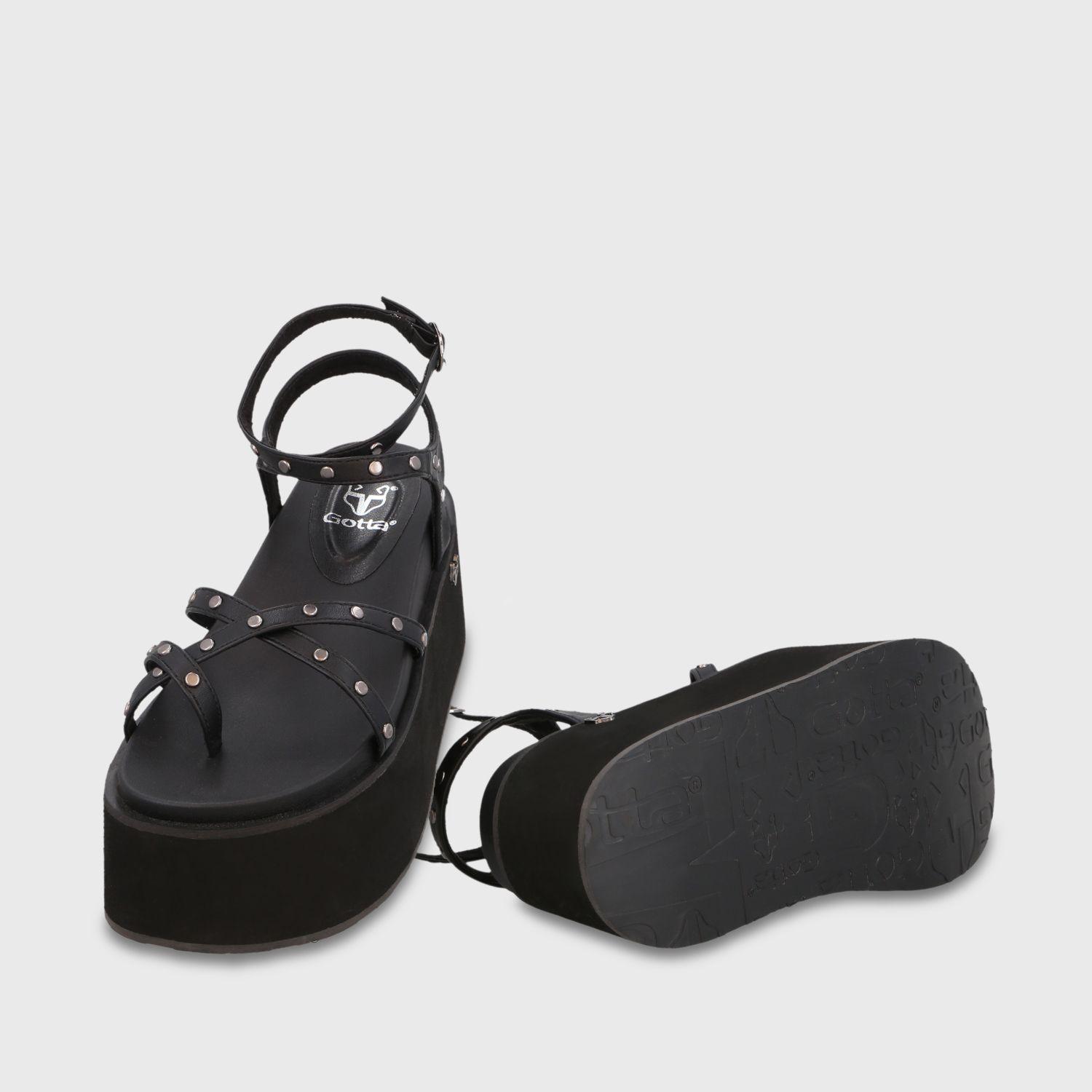 Sandalia Plataforma Negra Mujer 35188 Gotta-6