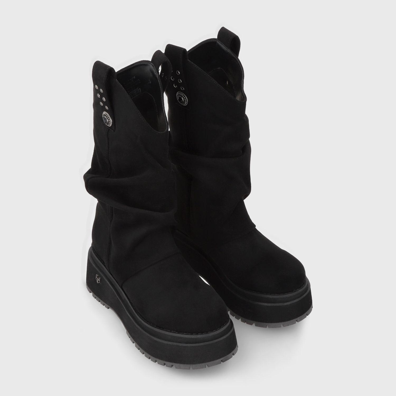 Bota Plataforma Negra Mujer 1509C Gotta-2