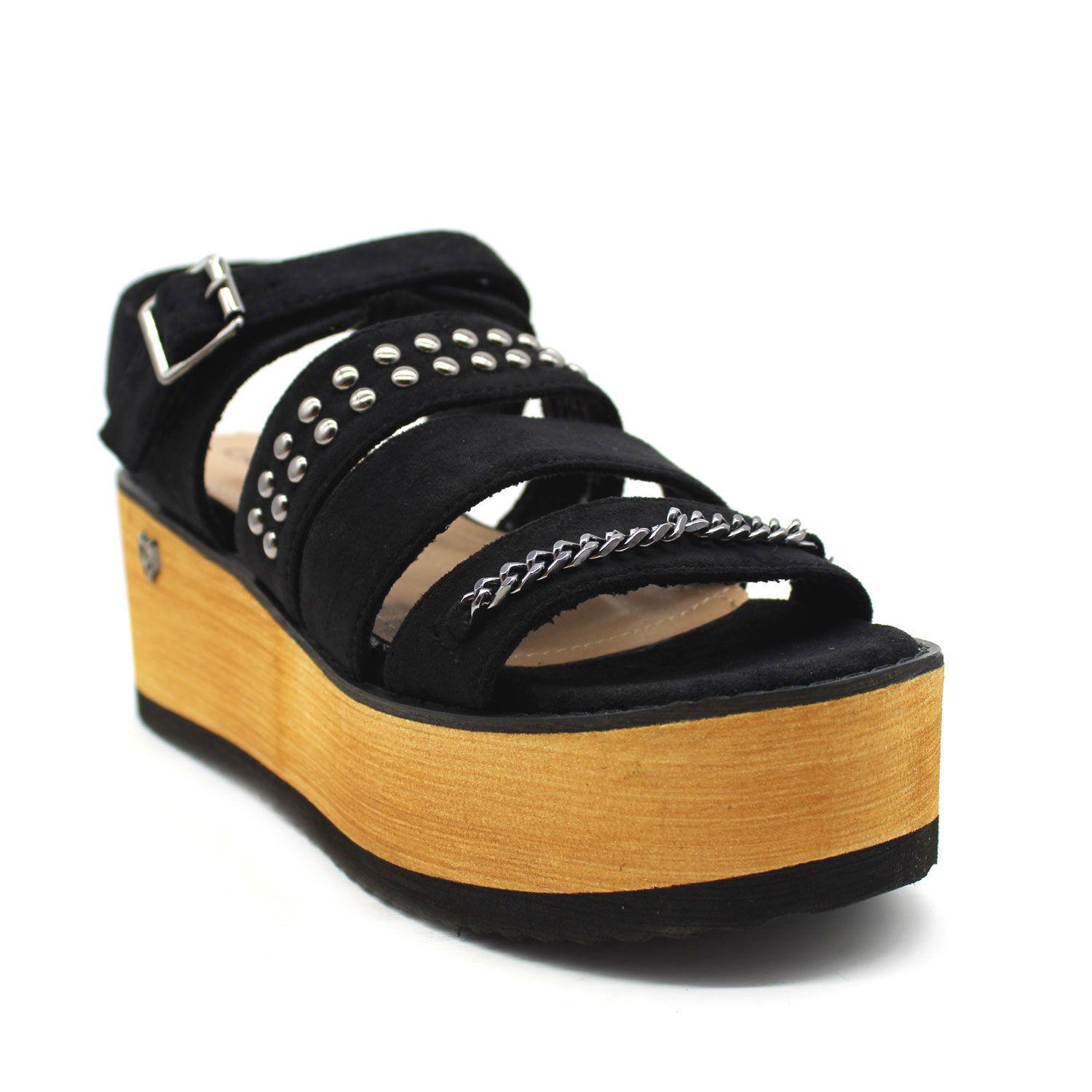 Sandalia Negra Mujer 15613 Gotta-1