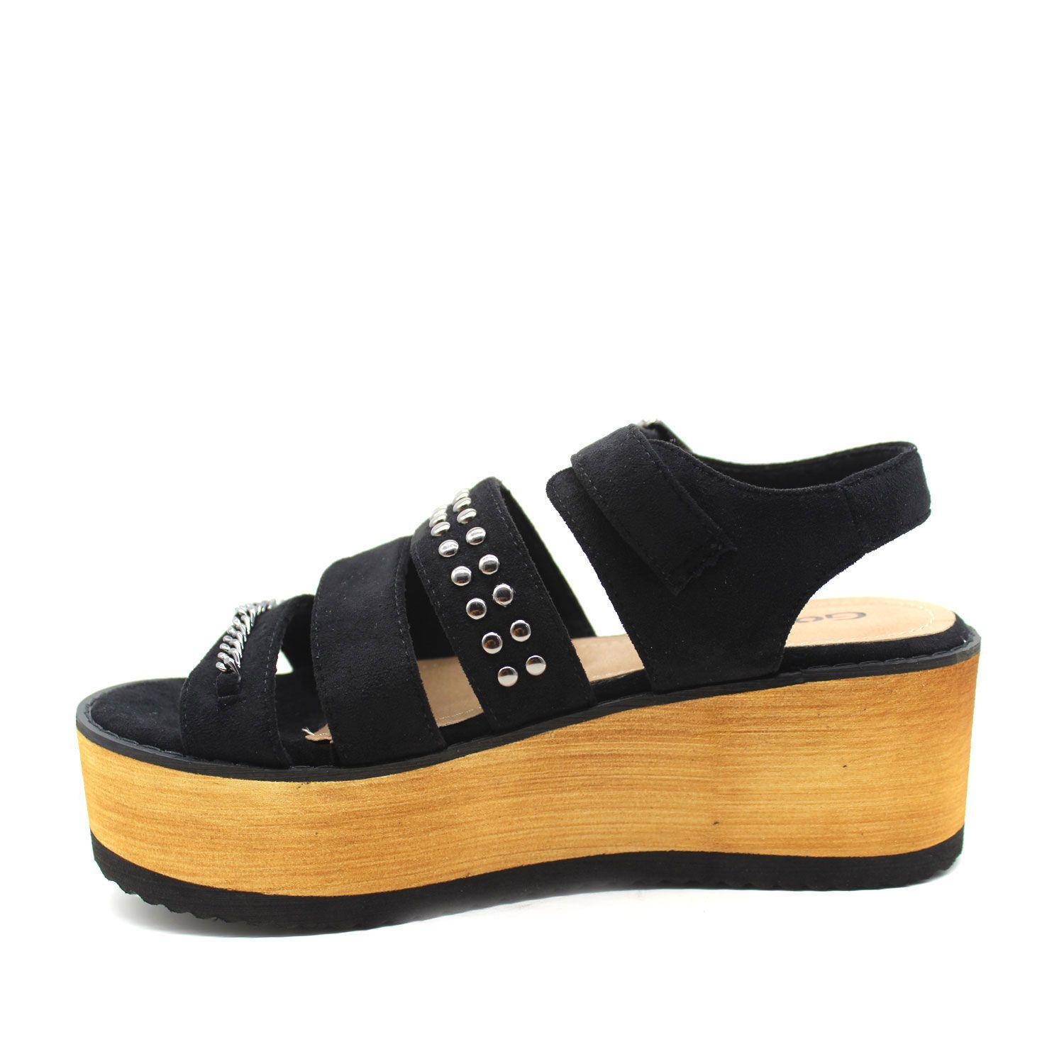 Sandalia Negra Mujer 15613 Gotta-3