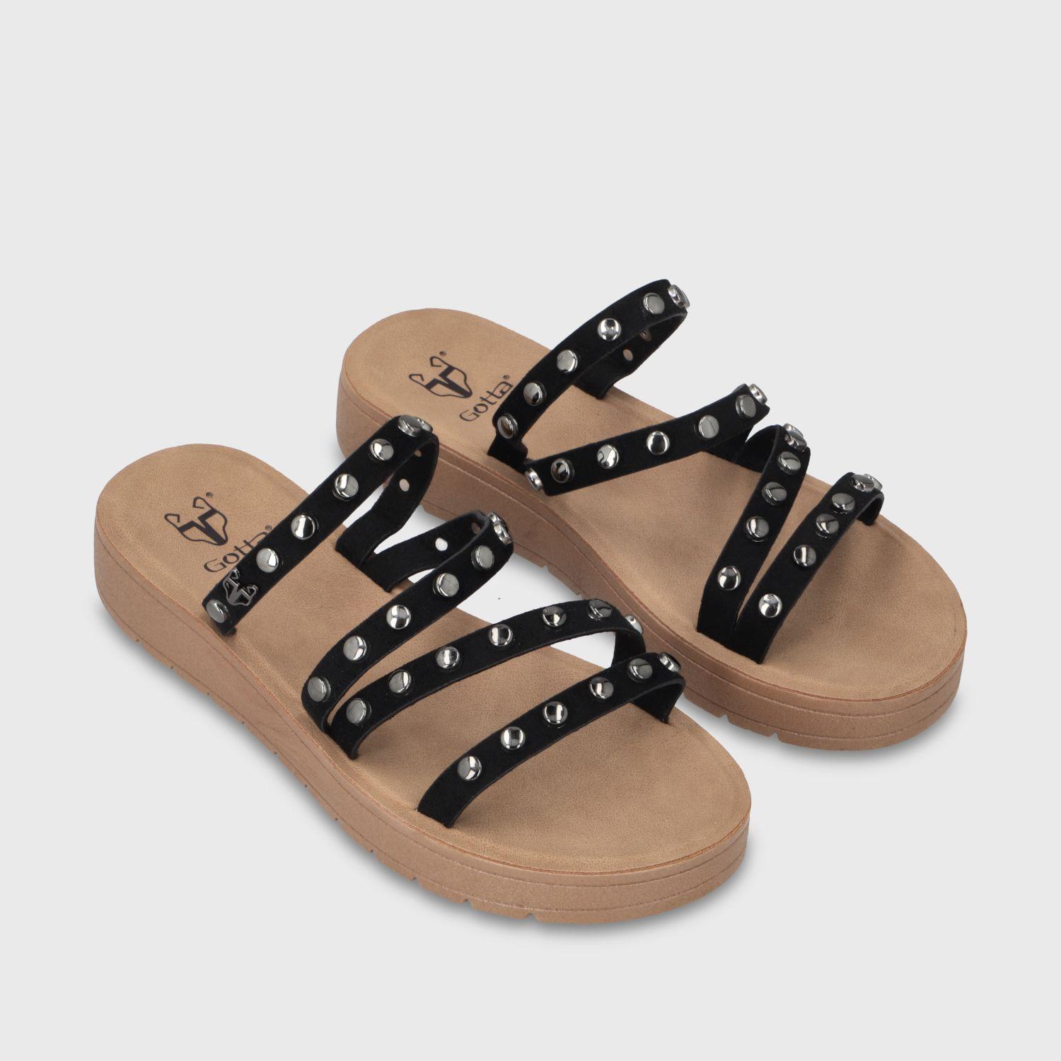 Sandalia Plataforma Negra Mujer 65691 Gotta-2