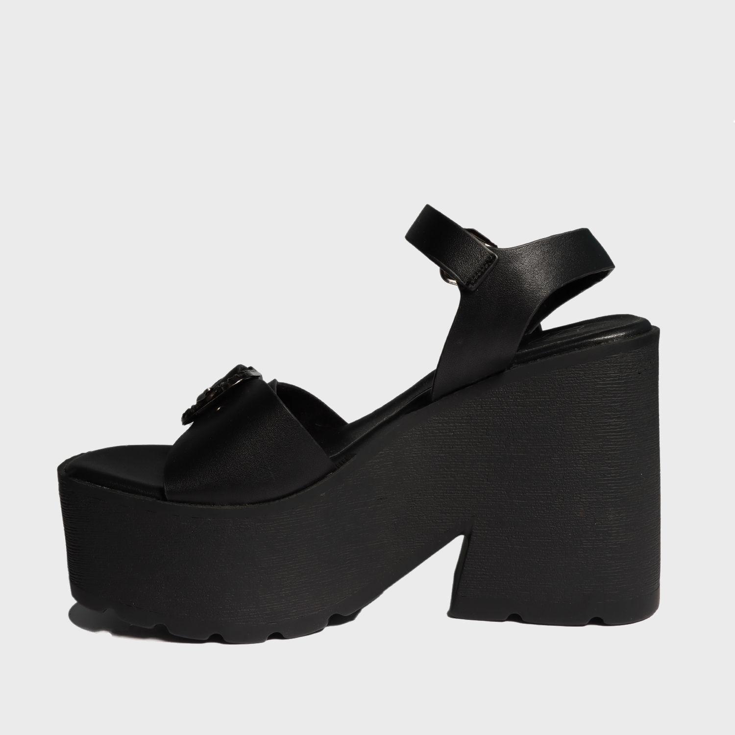 Sandalia Plataforma Negra Mujer 15693 Gotta-3