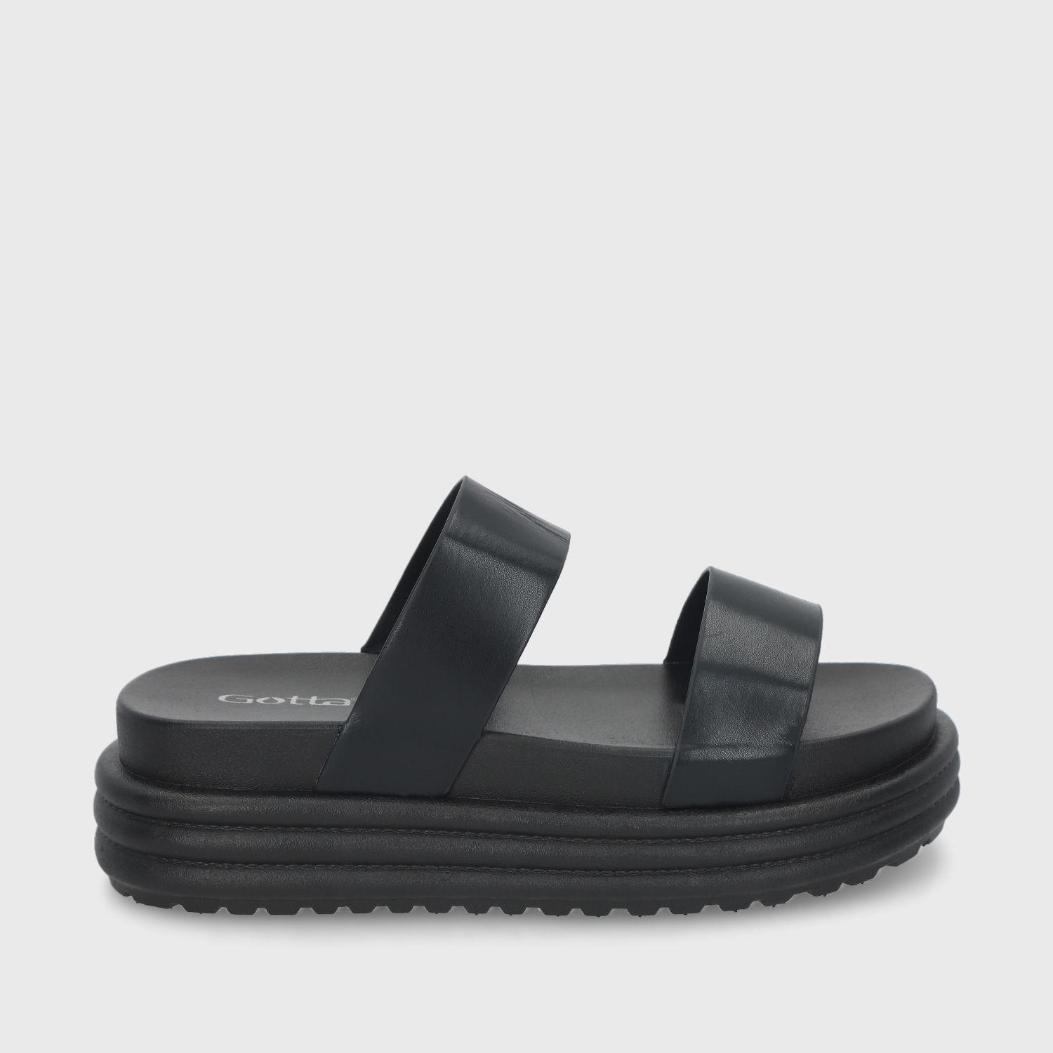 Sandalia Negra Mujer 42021 Gotta-0