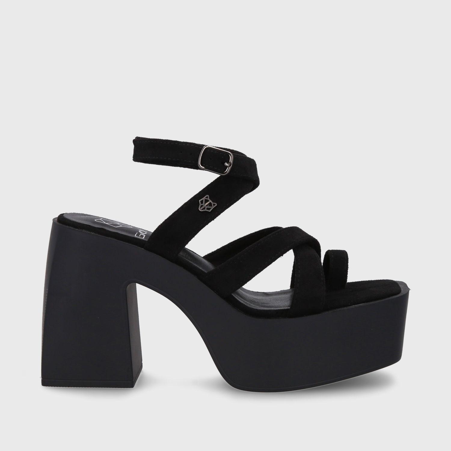 Sandalia Plataforma Negra Mujer 35151 Gotta-0