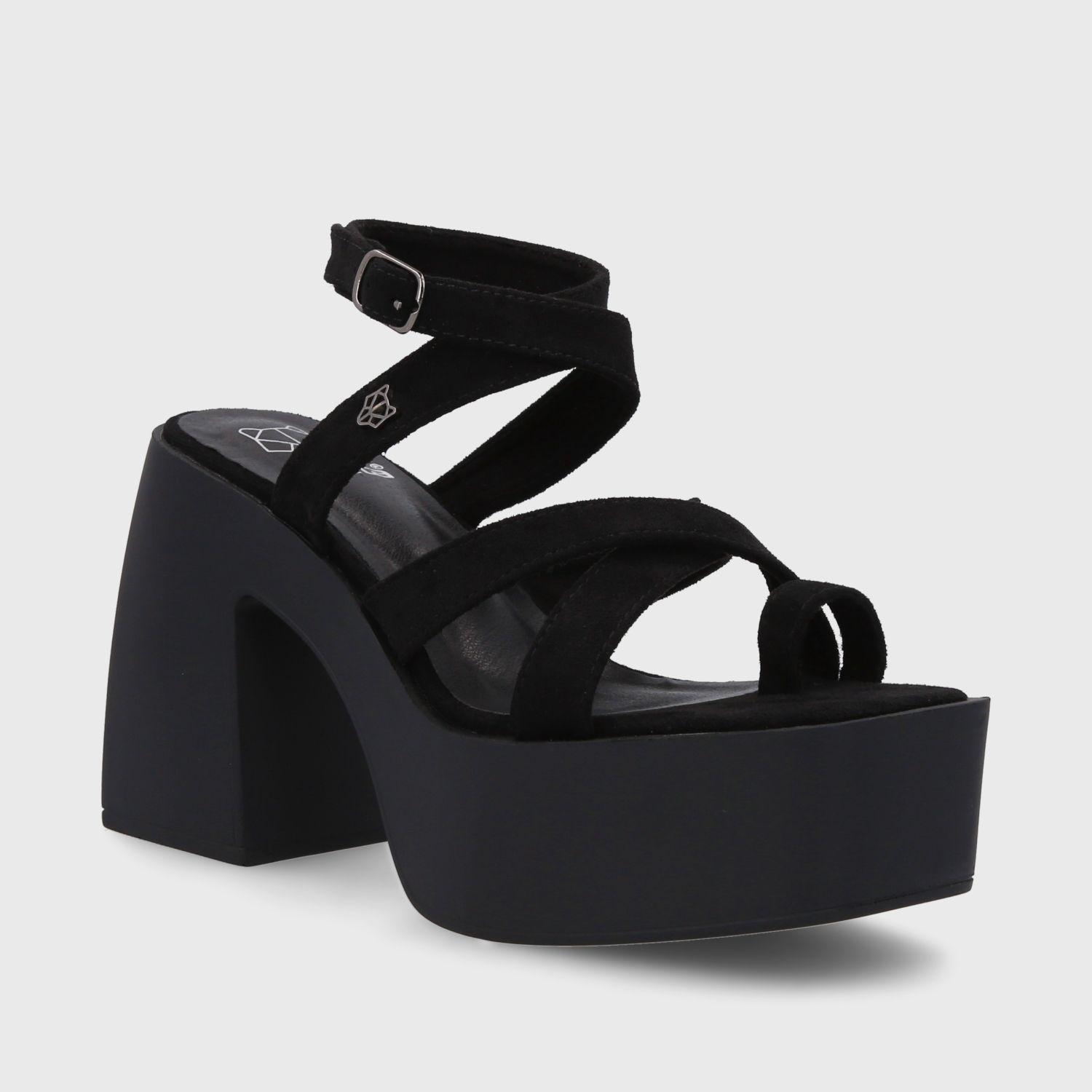 Sandalia Plataforma Negra Mujer 35151 Gotta-1