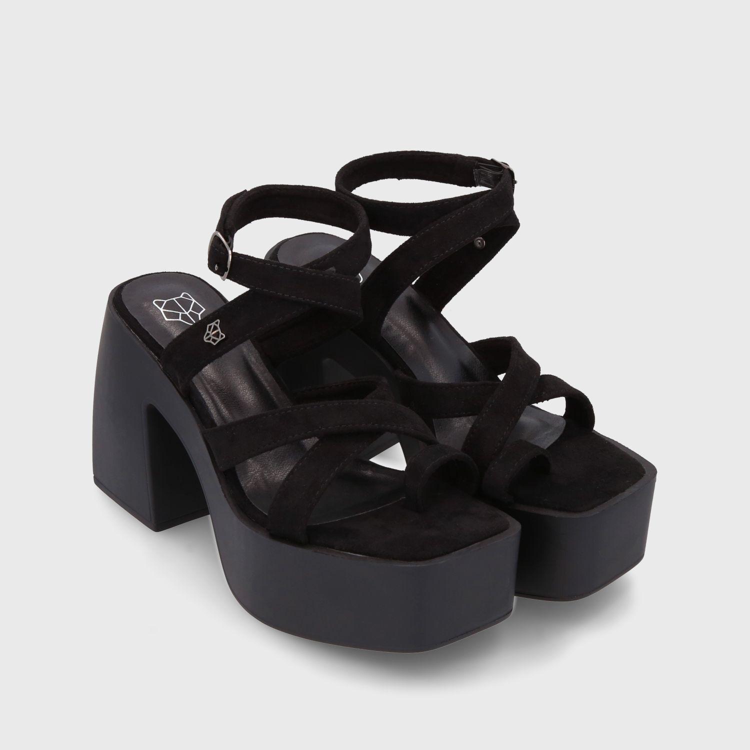 Sandalia Plataforma Negra Mujer 35151 Gotta-2