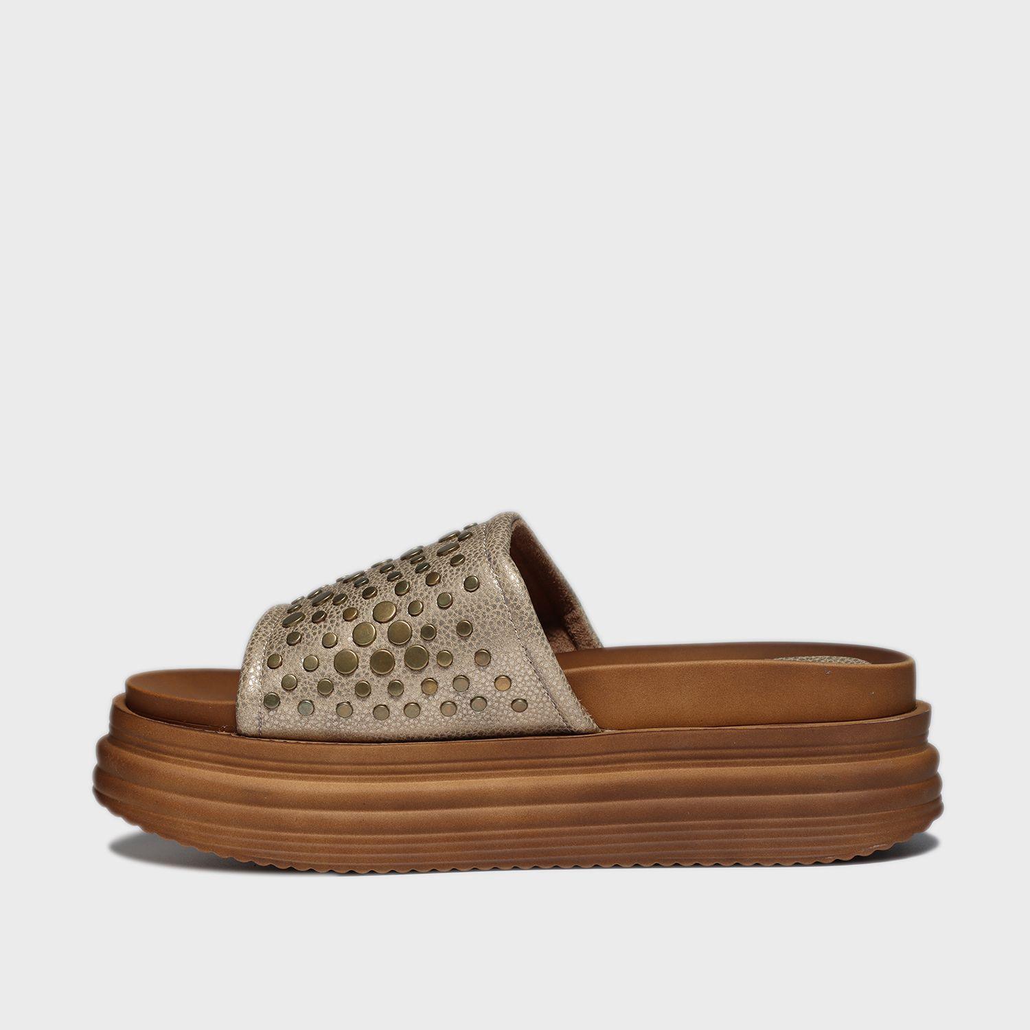 Sandalia Plataforma Dorada Mujer 15716 Gotta-3