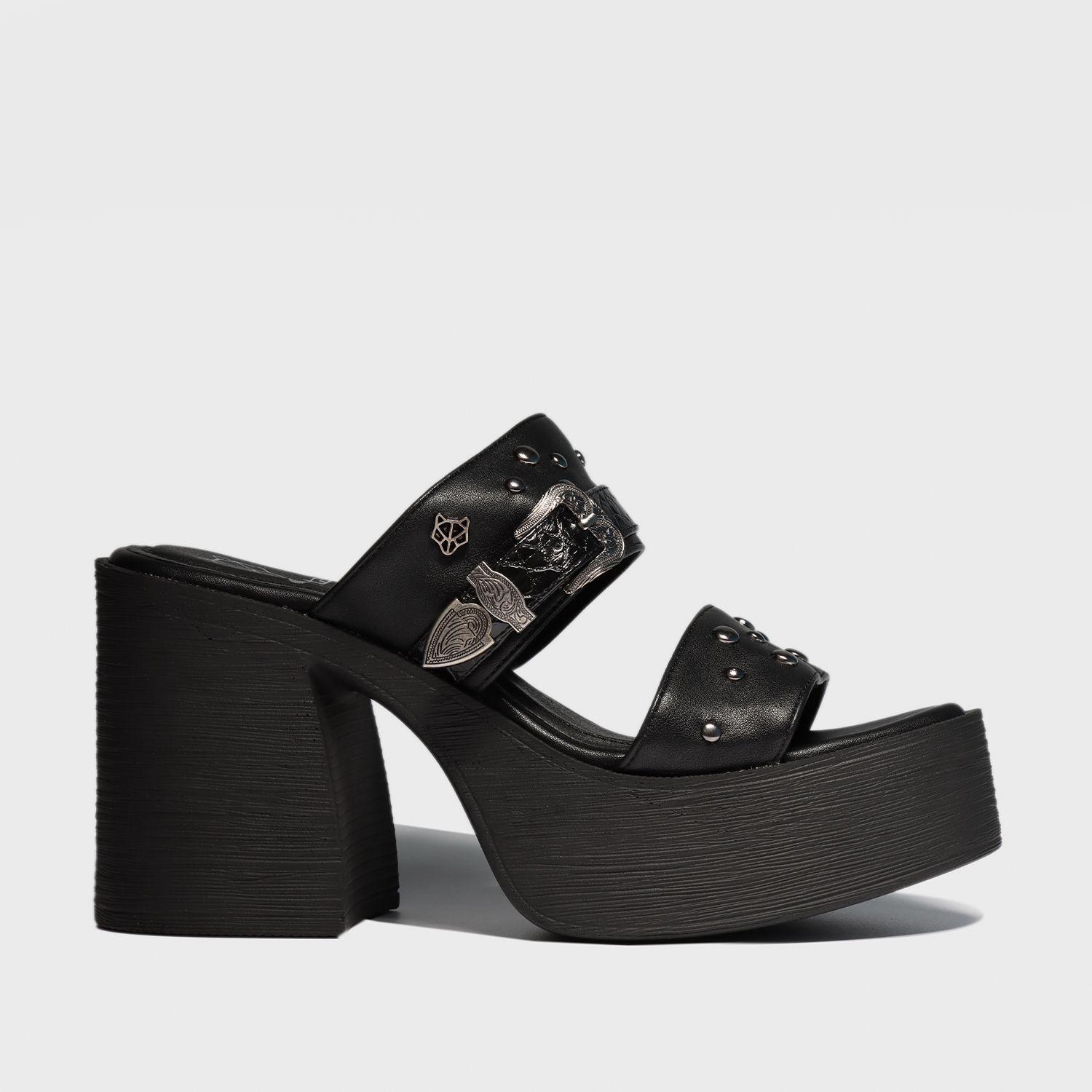 Sandalia Negra Mujer 25411 Gotta-0