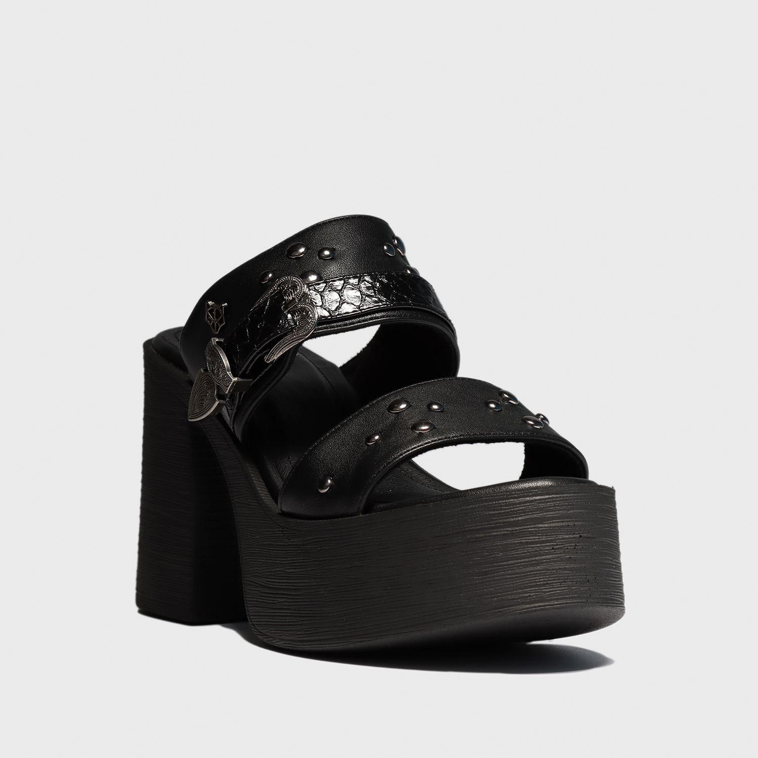 Sandalia Negra Mujer 25411 Gotta-1