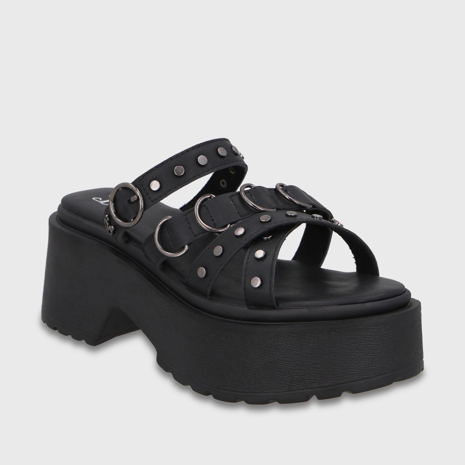 Sandalia Plataforma Negra Mujer 45987 Gotta-1
