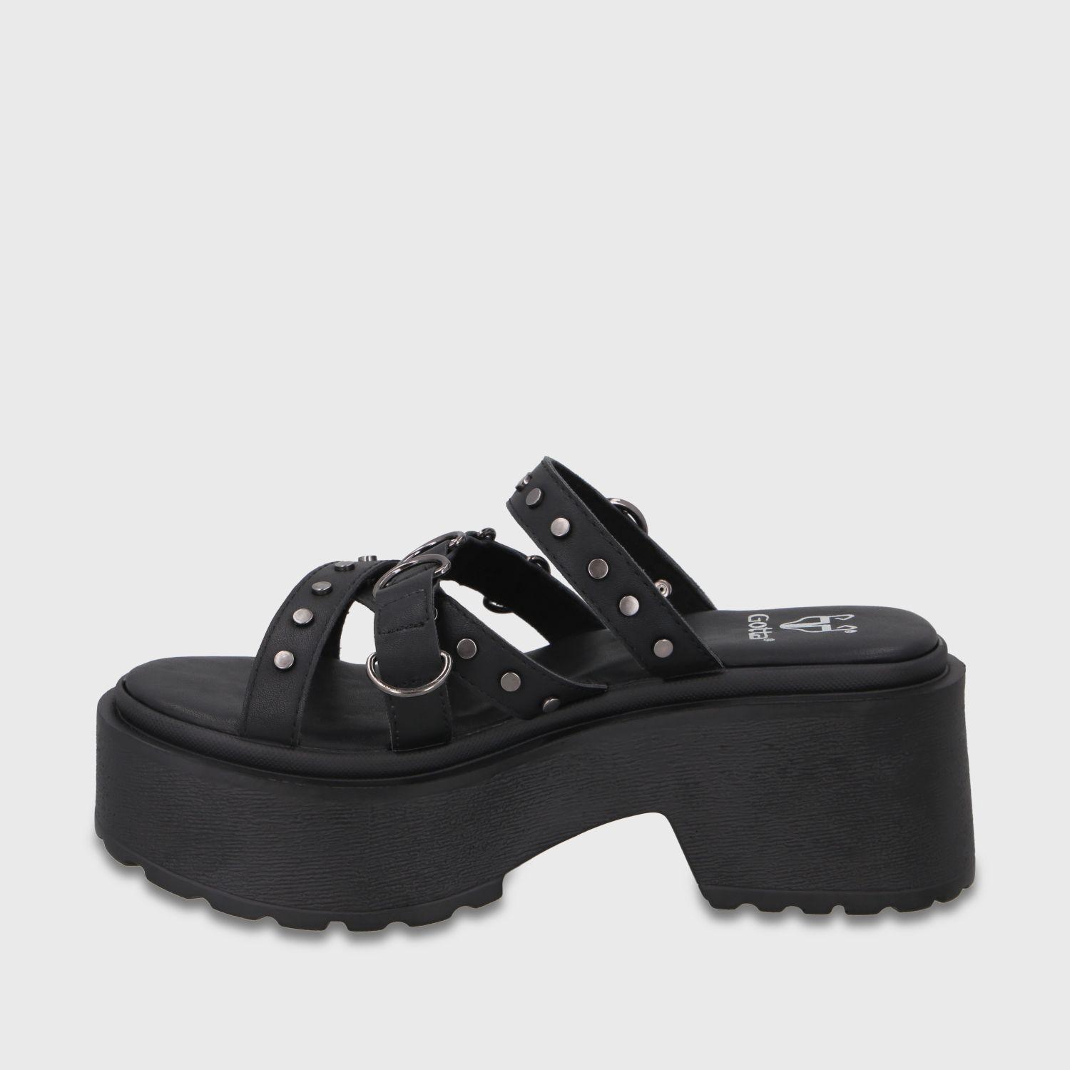 Sandalia Plataforma Negra Mujer 45987 Gotta-3