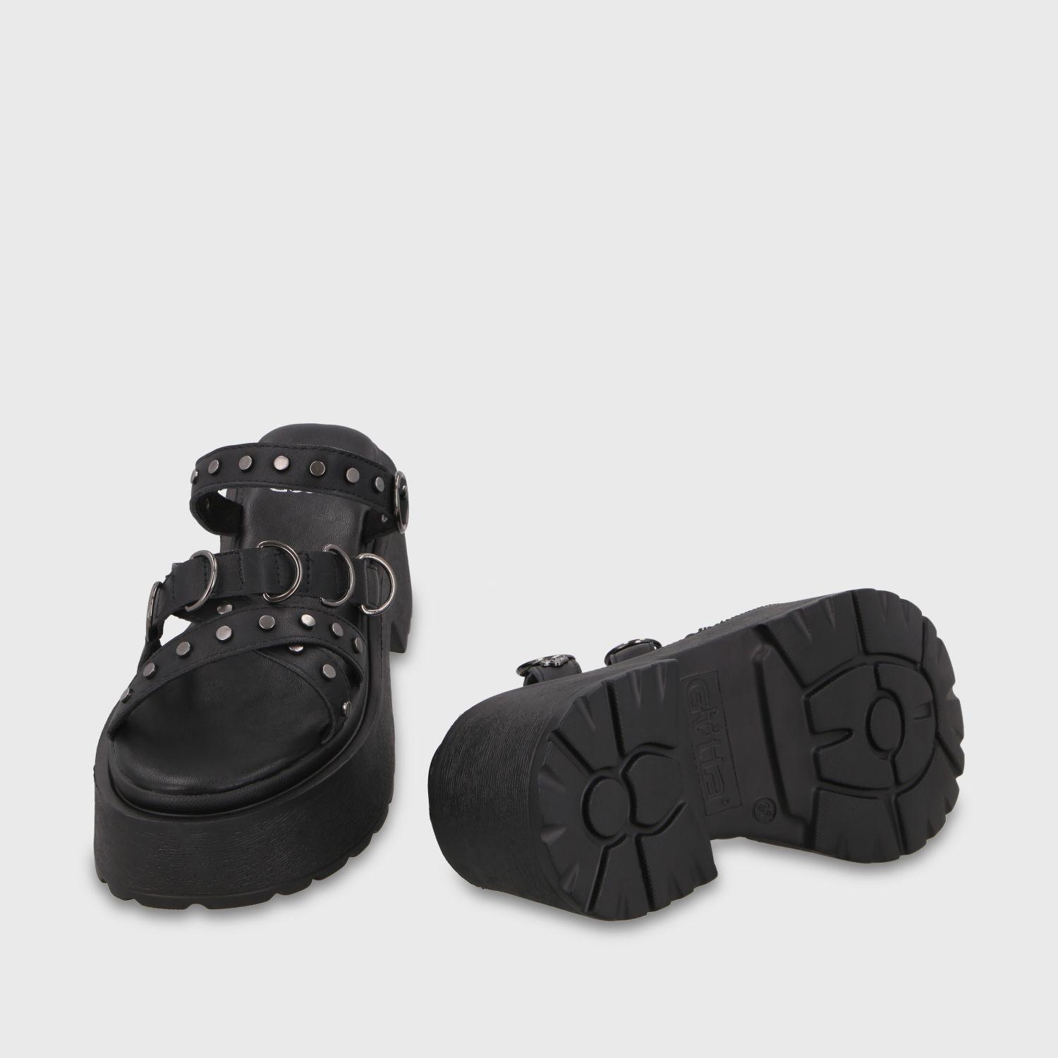 Sandalia Plataforma Negra Mujer 45987 Gotta-6