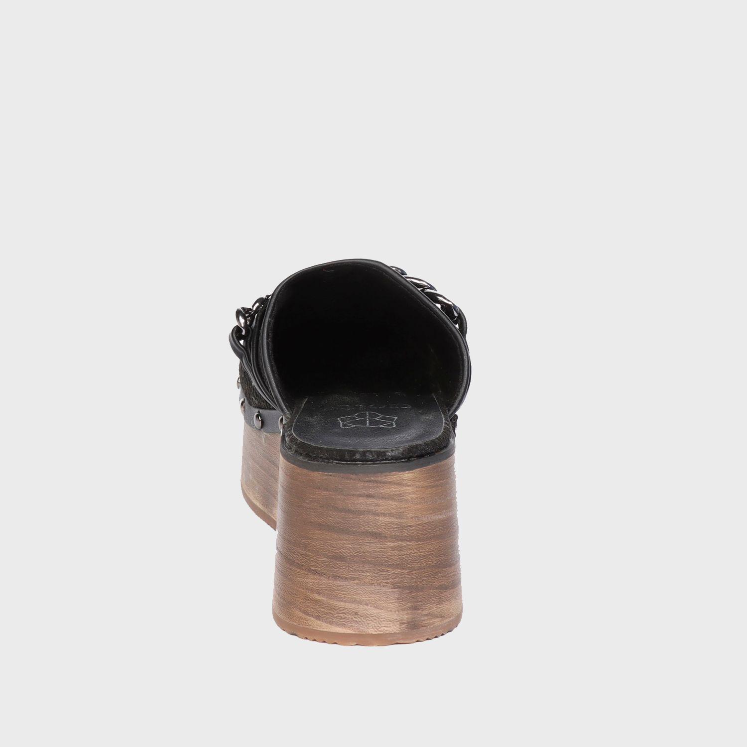 Zueco Madera Negro Mujer 25321 Gotta-4