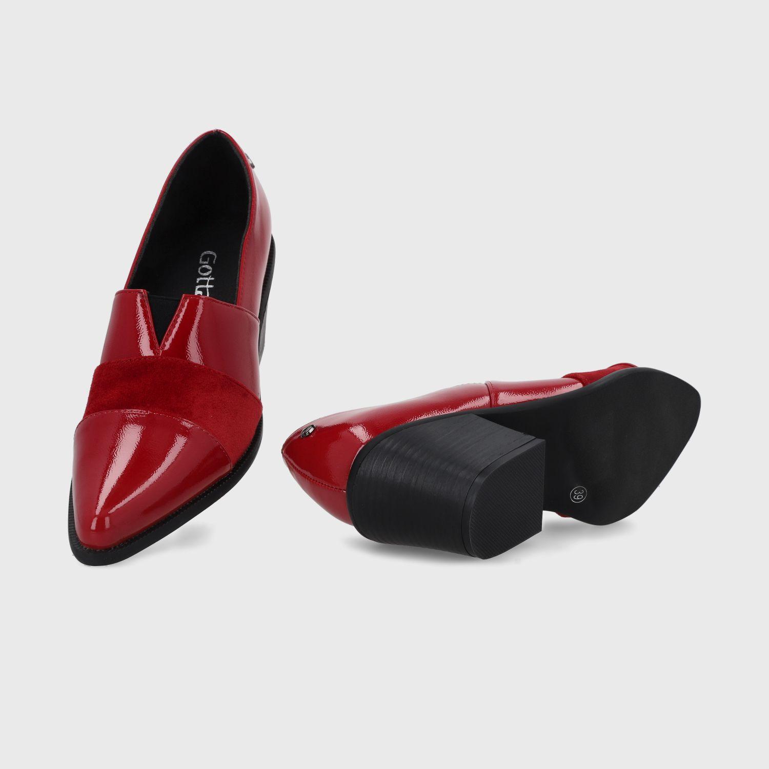 Zapato Taco Mujer Rojo 33765 Gotta-6