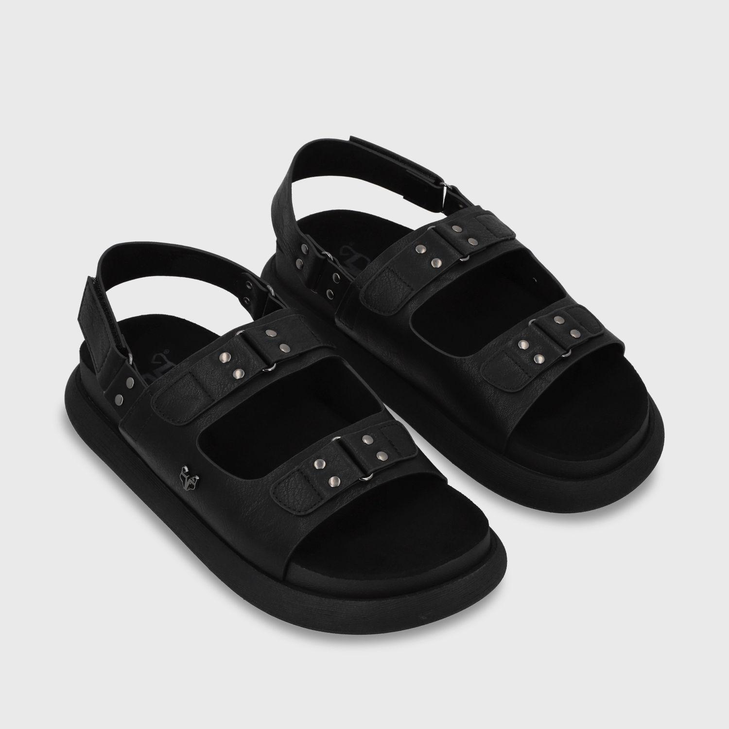 Sandalia Plano Negro Mujer 53701 Gotta-2