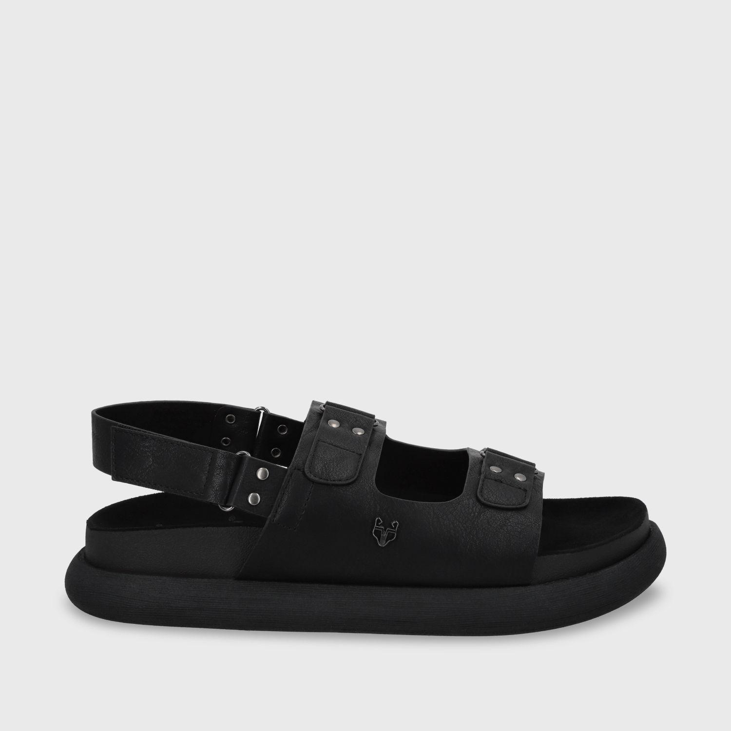 Sandalia Plano Negro Mujer 53701 Gotta-0