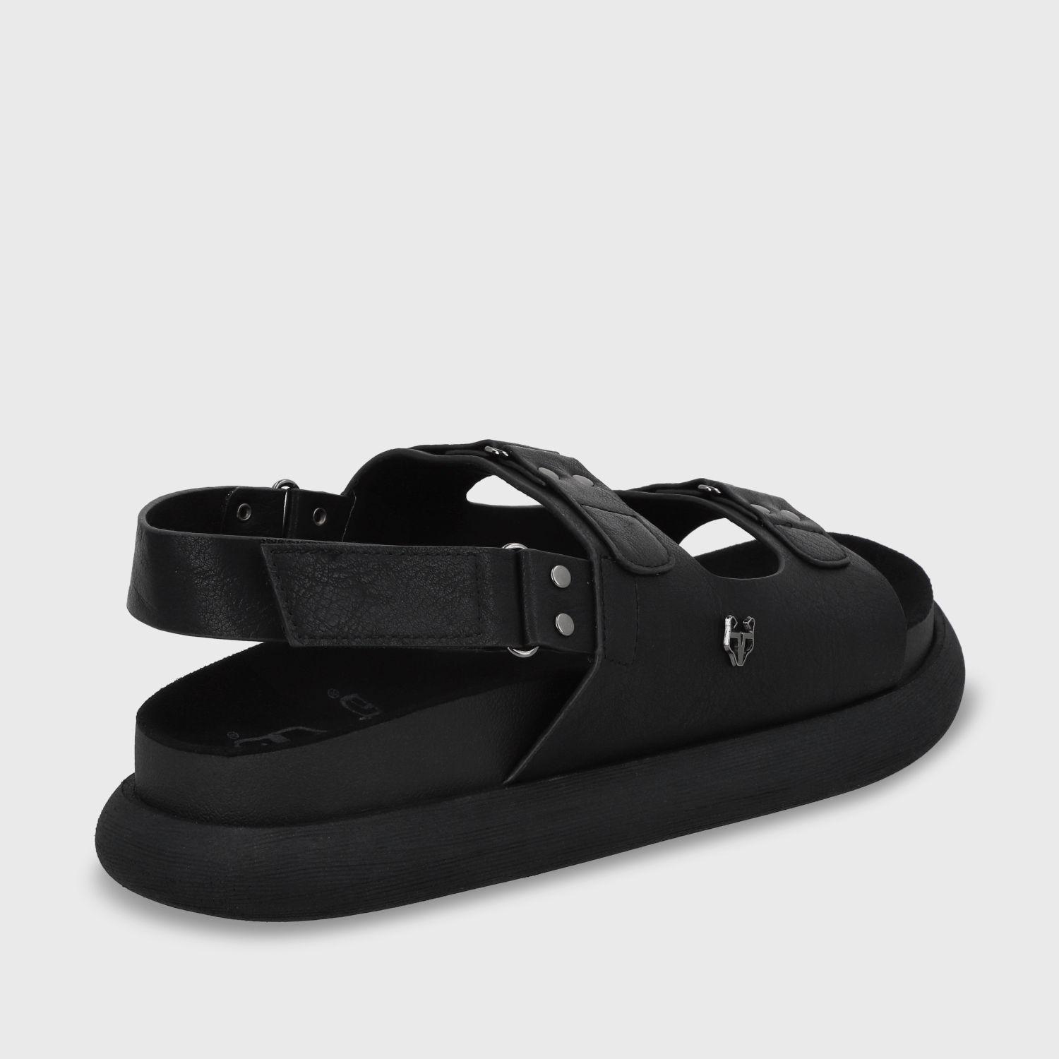 Sandalia Plano Negro Mujer 53701 Gotta-4