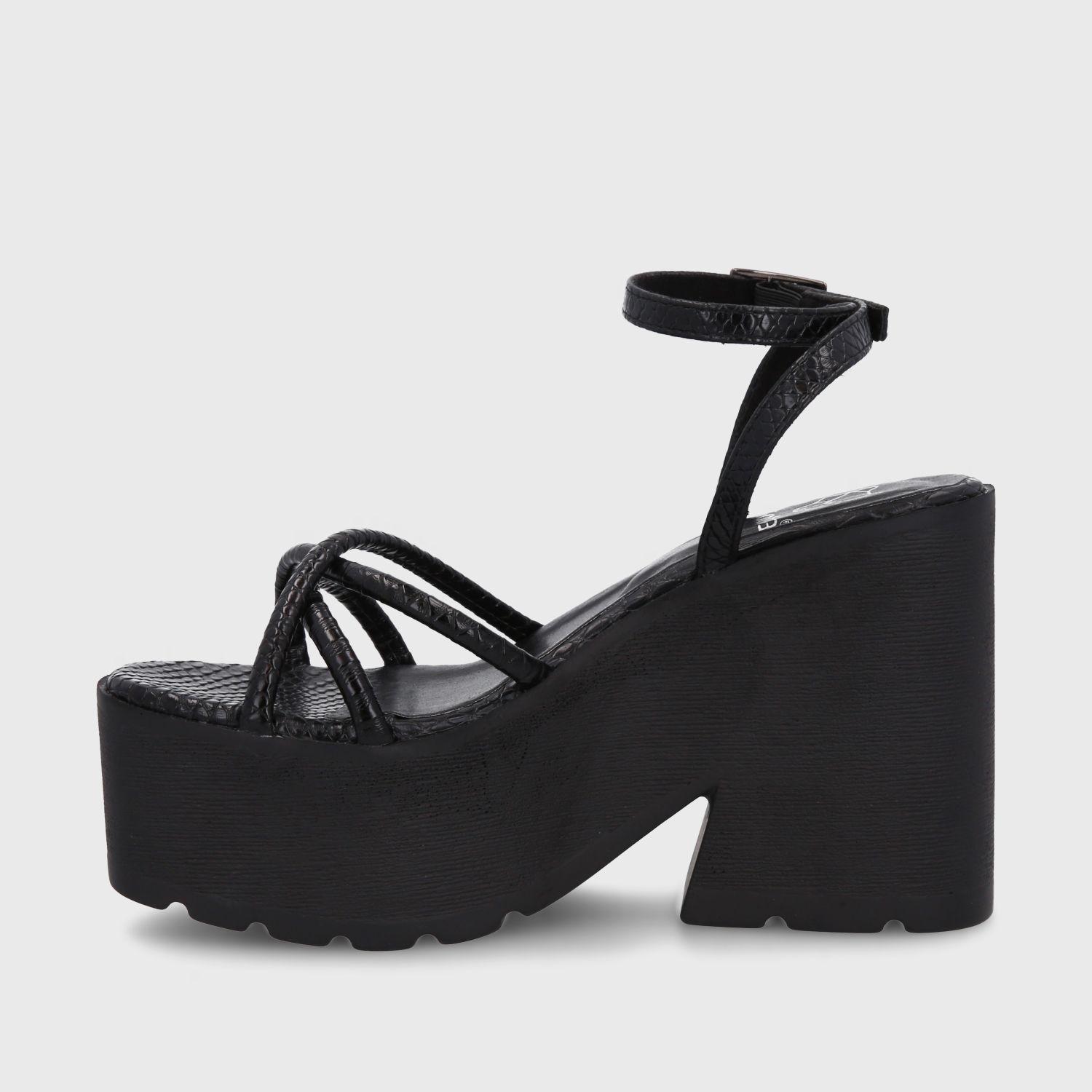 Sandalia Plataforma Negra Mujer 15694 Gotta-3