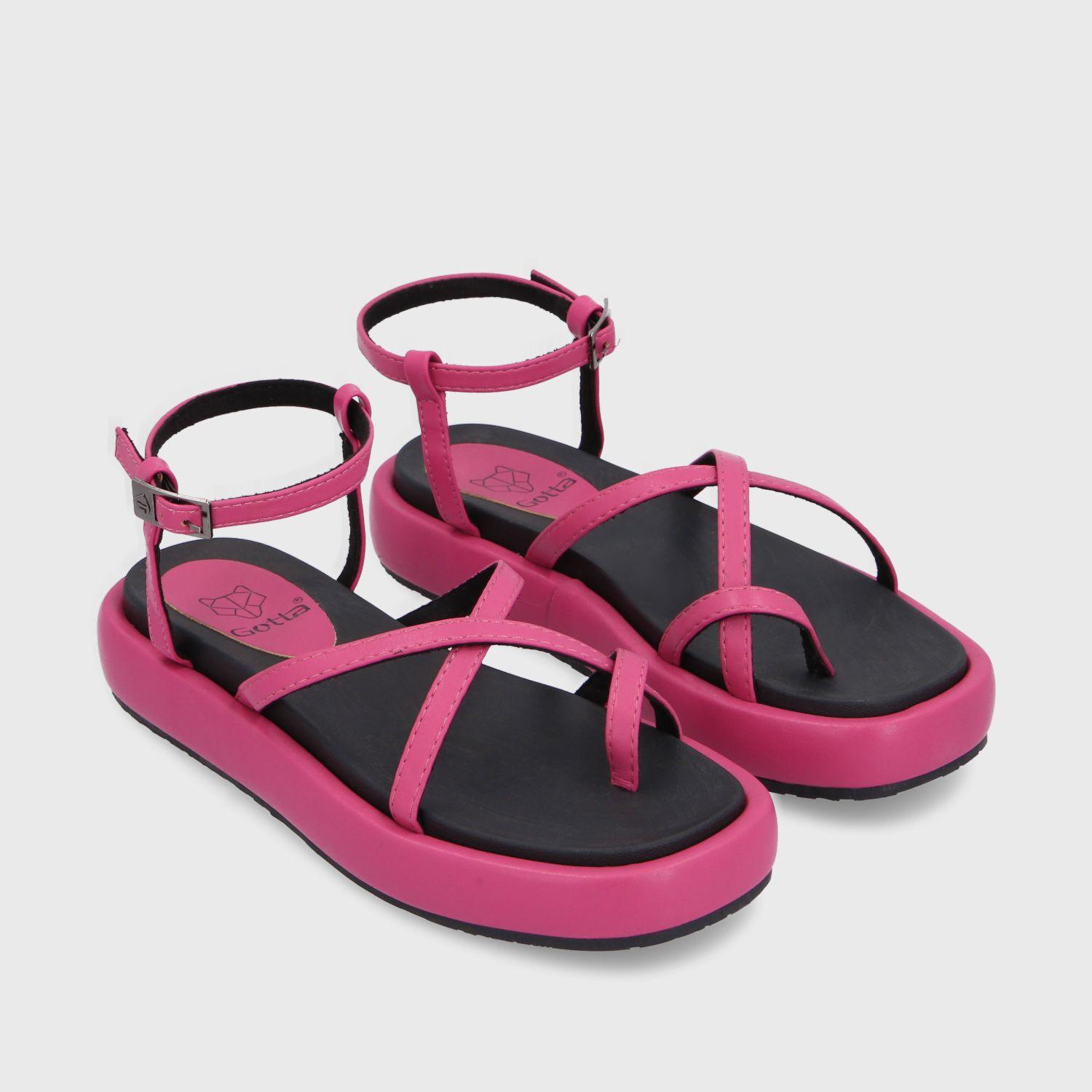 Sandalia Plana Fucsia Mujer 35210 Gotta-2