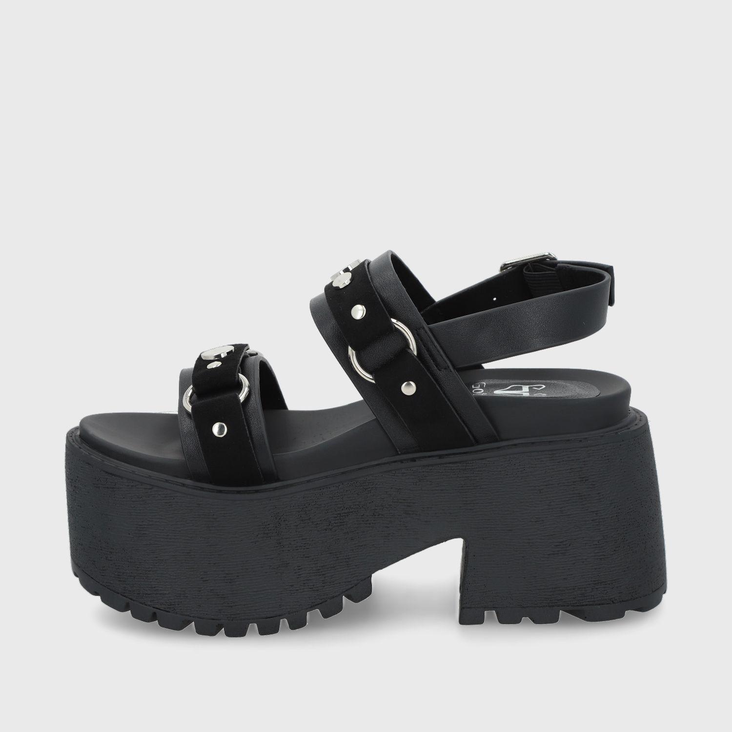 Sandalia Negra Mujer 1567B Gotta-4