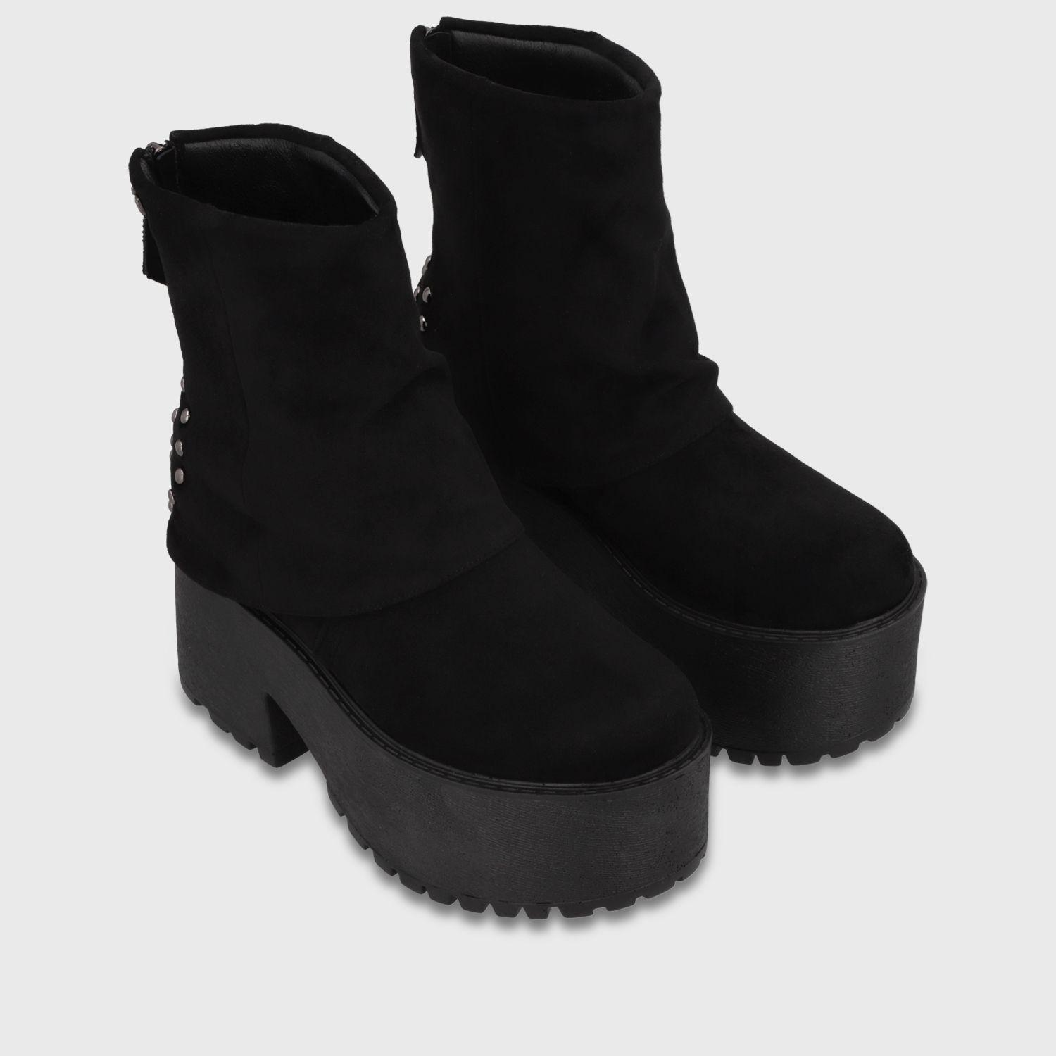 Botin Plataforma Negro Mujer 1517A1 Gotta-2